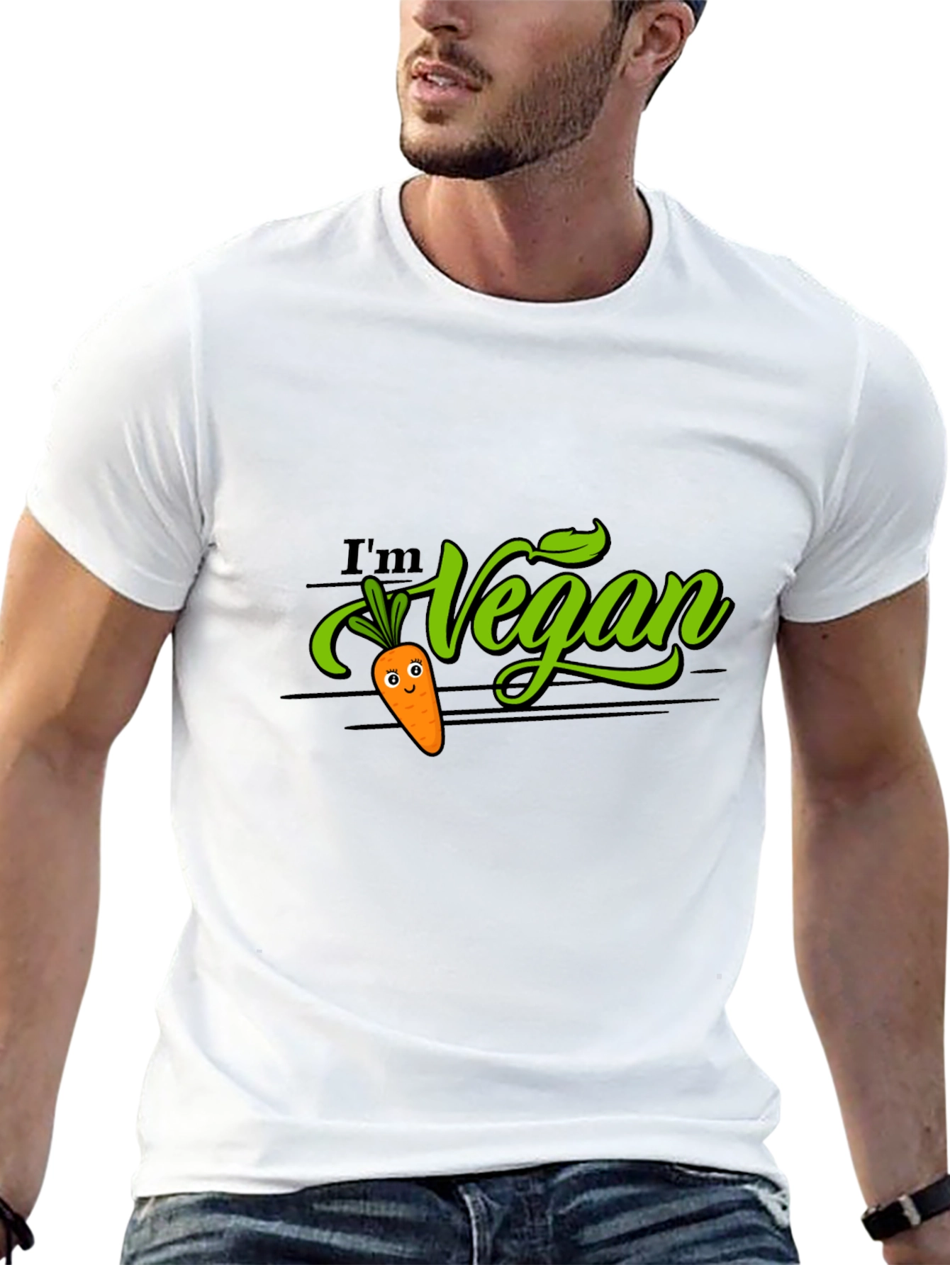 Im Vegan T-Shirt - Cute Carrot Design