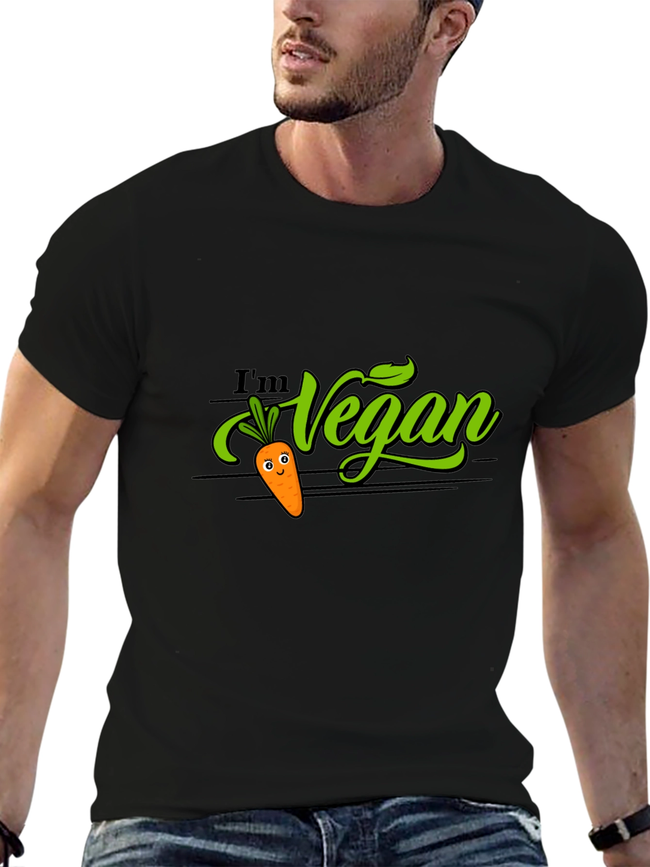 Im Vegan T-Shirt - Cute Carrot Design