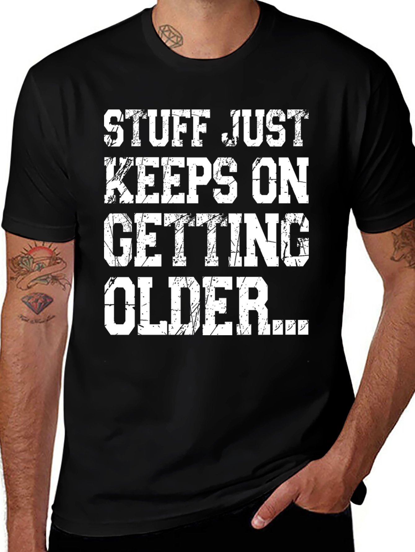 Funny Aging T-Shirt: Stuff Just Keeps Getting Older