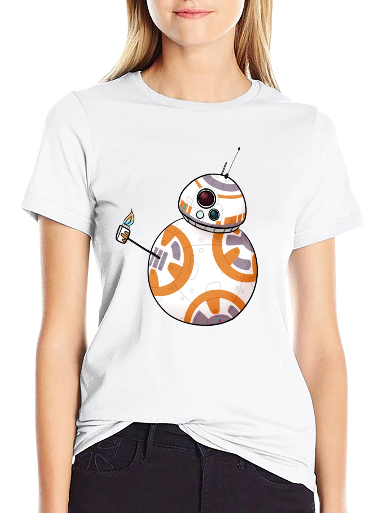 BB-8 Lighter Graphic Black T-Shirt