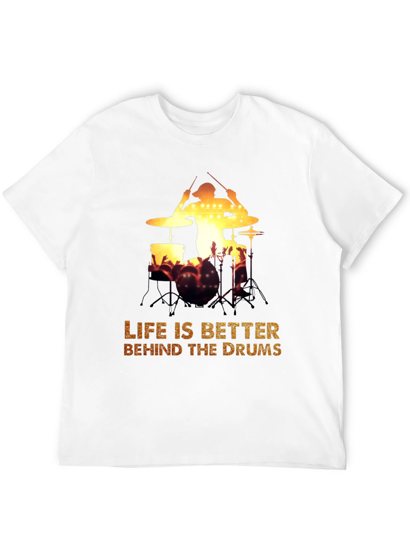 Drummer Silhouette Graphic Tee - Music Lover T-Shirt