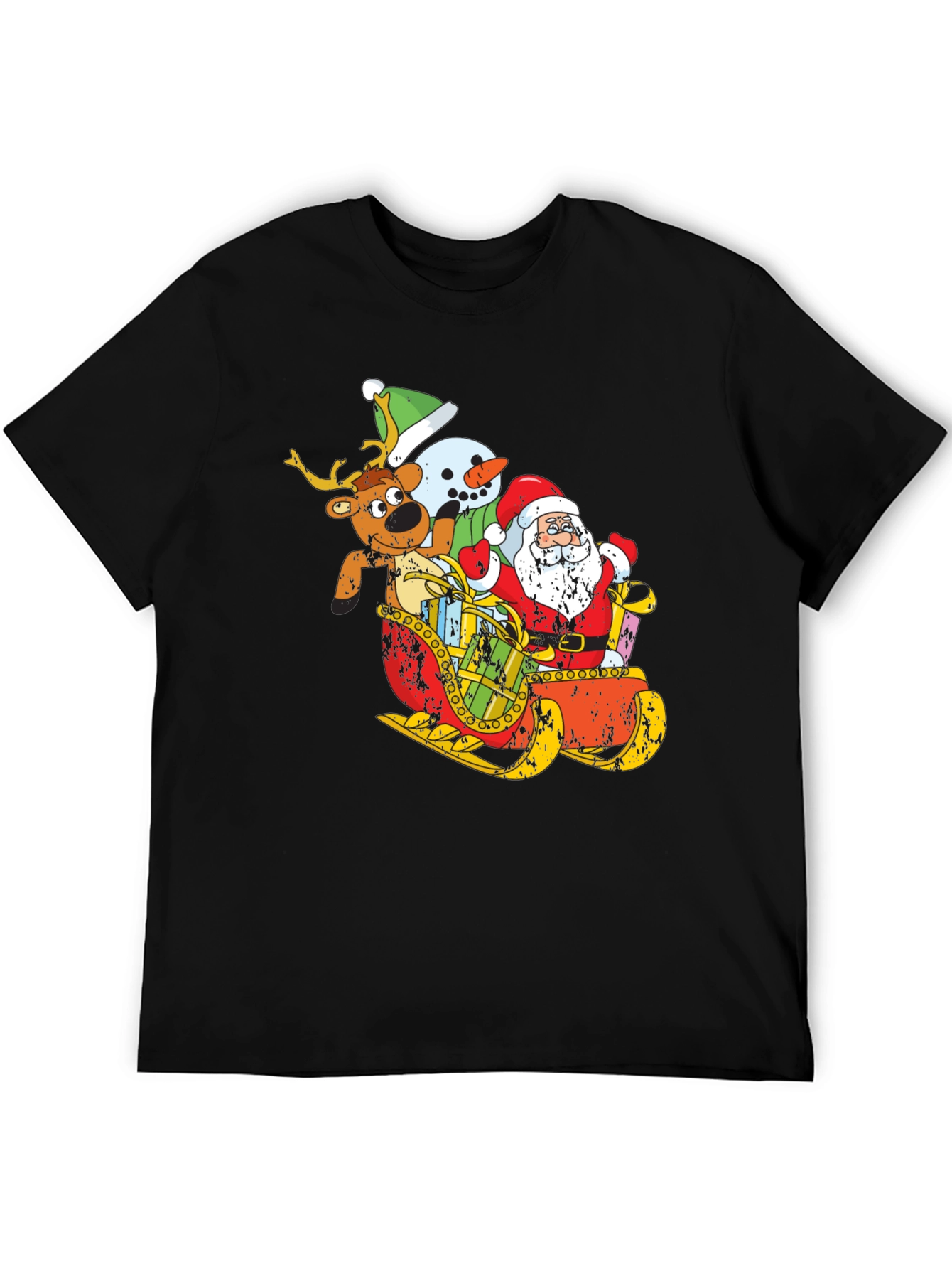 Festive Santa Sleigh Graphic Tee