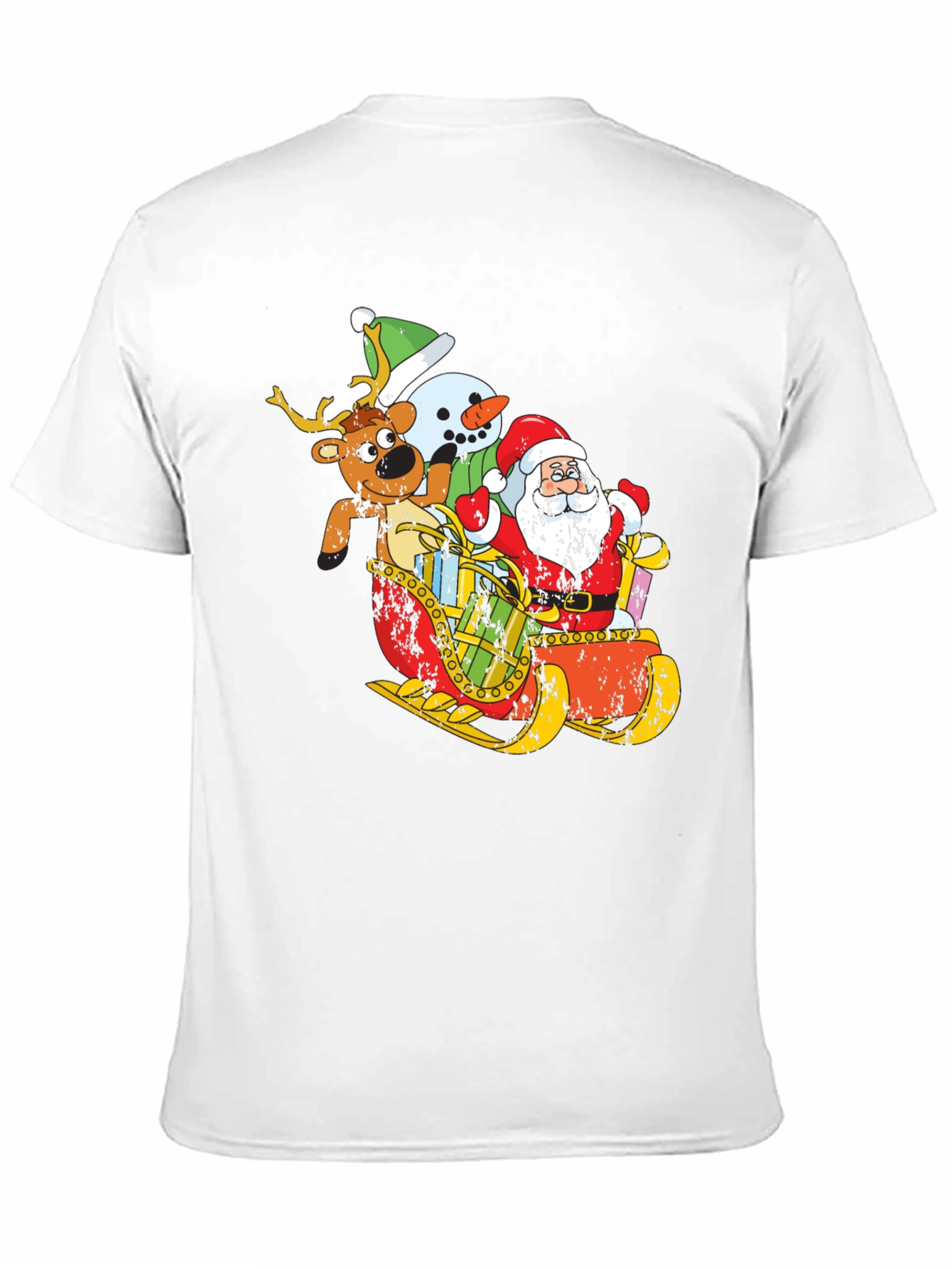 Festive Santa Sleigh Graphic Tee