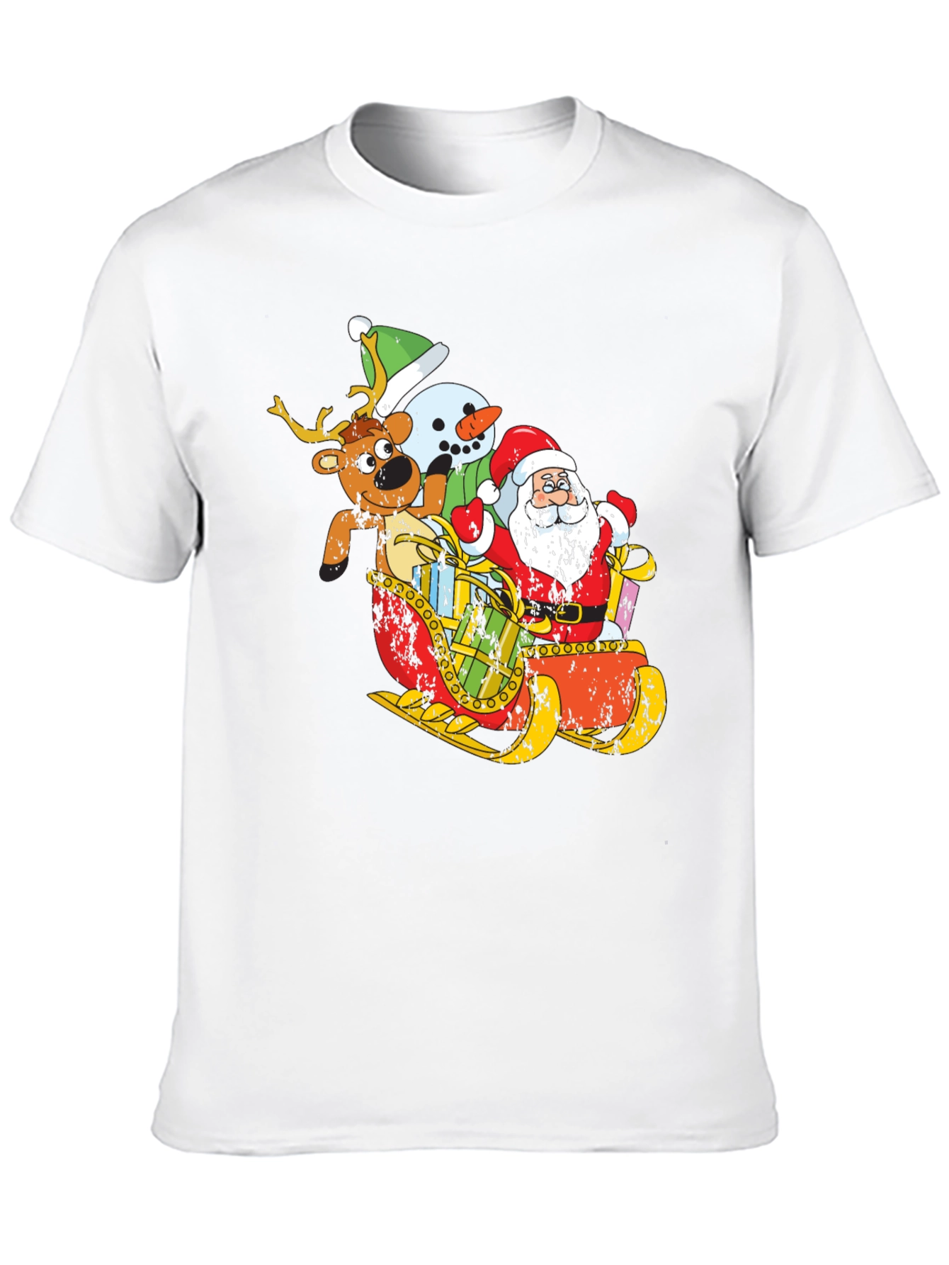 Festive Santa Sleigh Graphic Tee