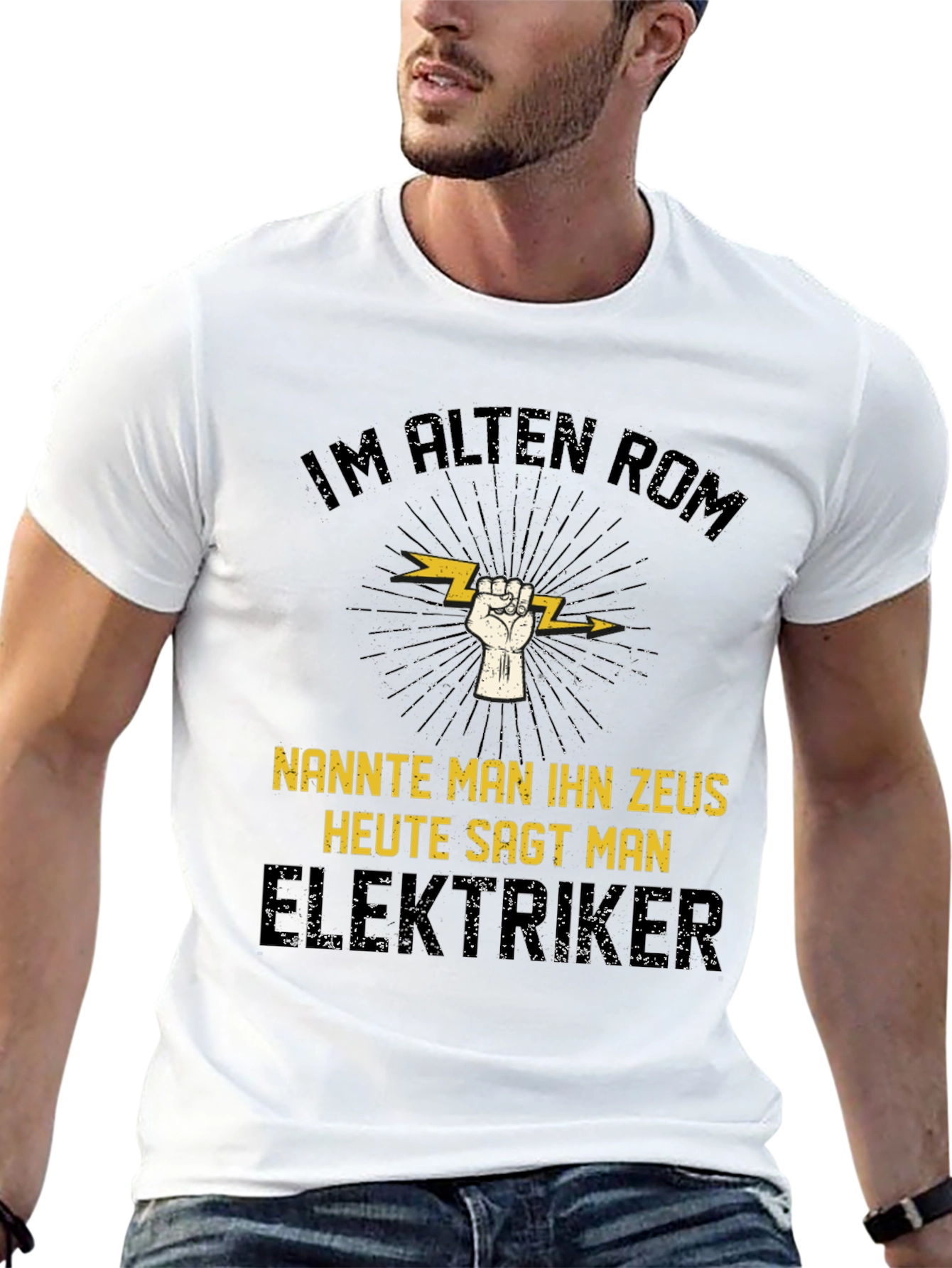 Electrician Zeus T-Shirt - Funny German Slogan Tee