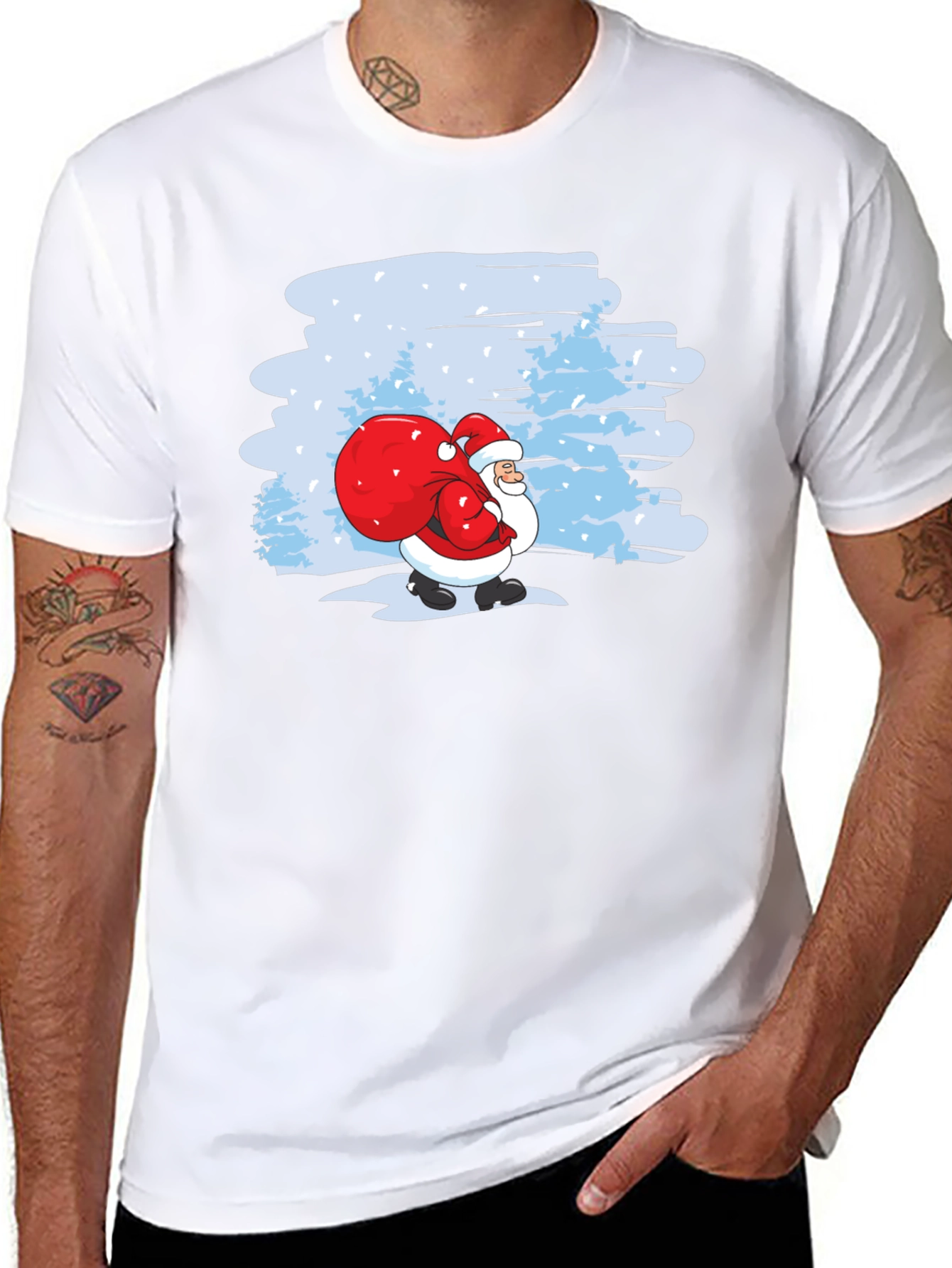 Festive Santa T-Shirt - Holiday Cheer!