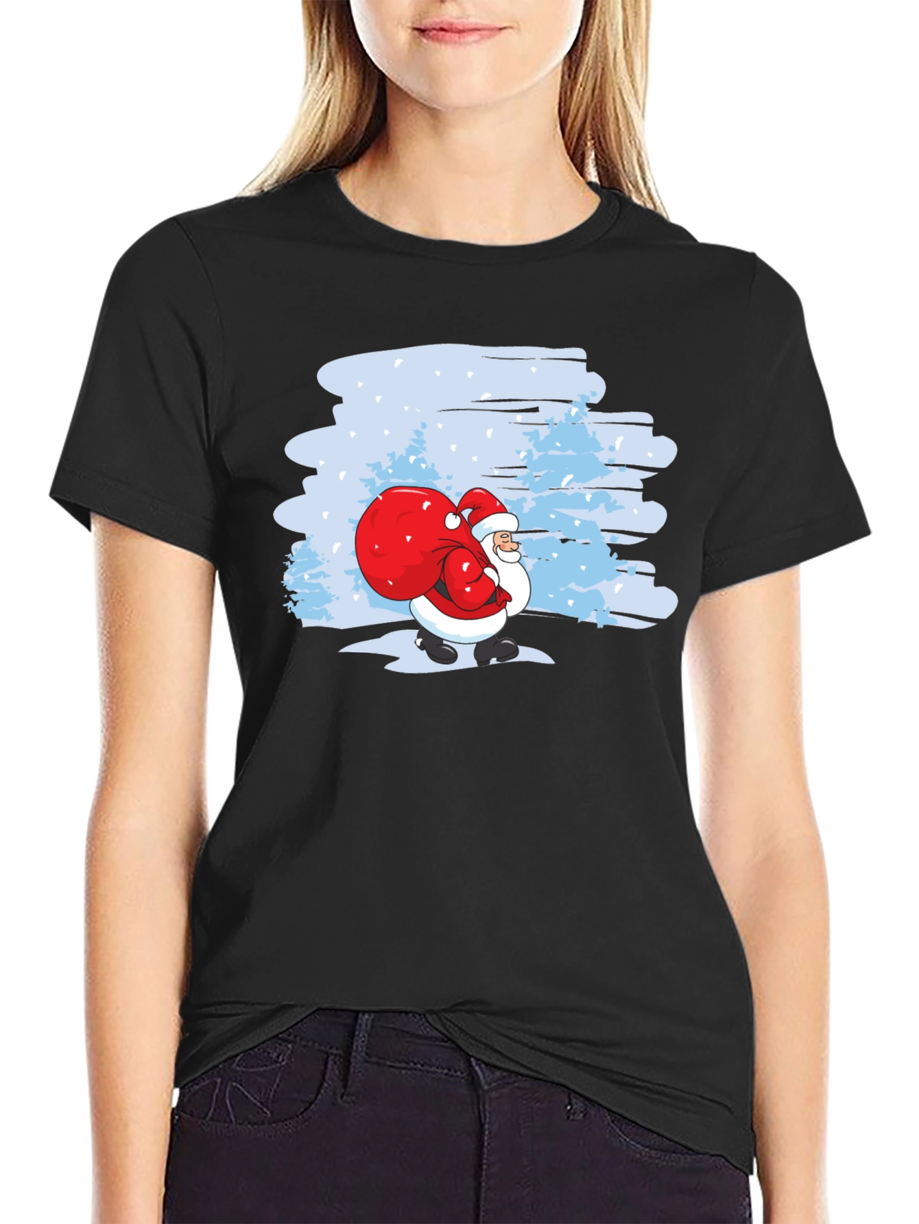 Festive Santa T-Shirt - Holiday Cheer!