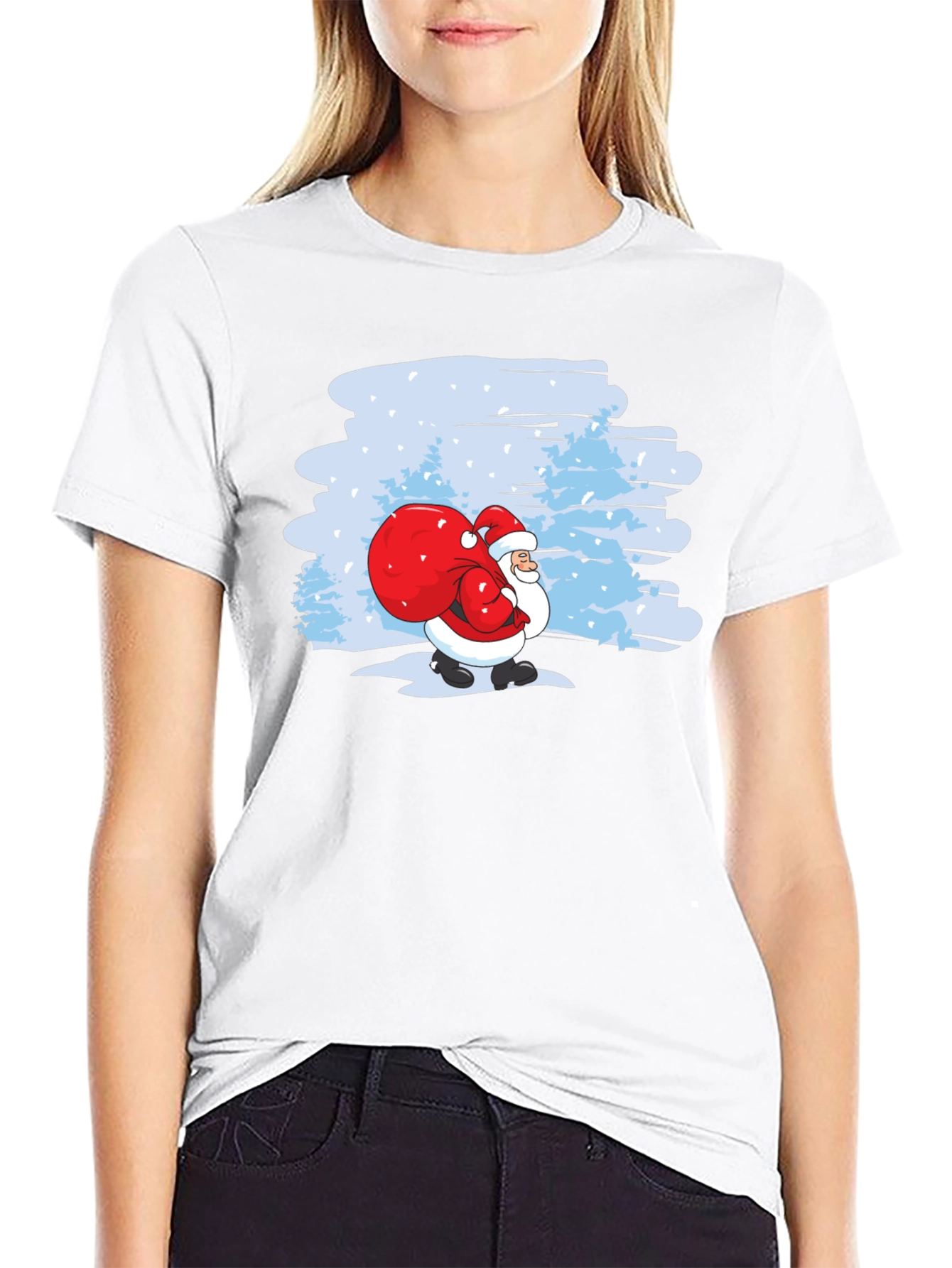Festive Santa T-Shirt - Holiday Cheer!