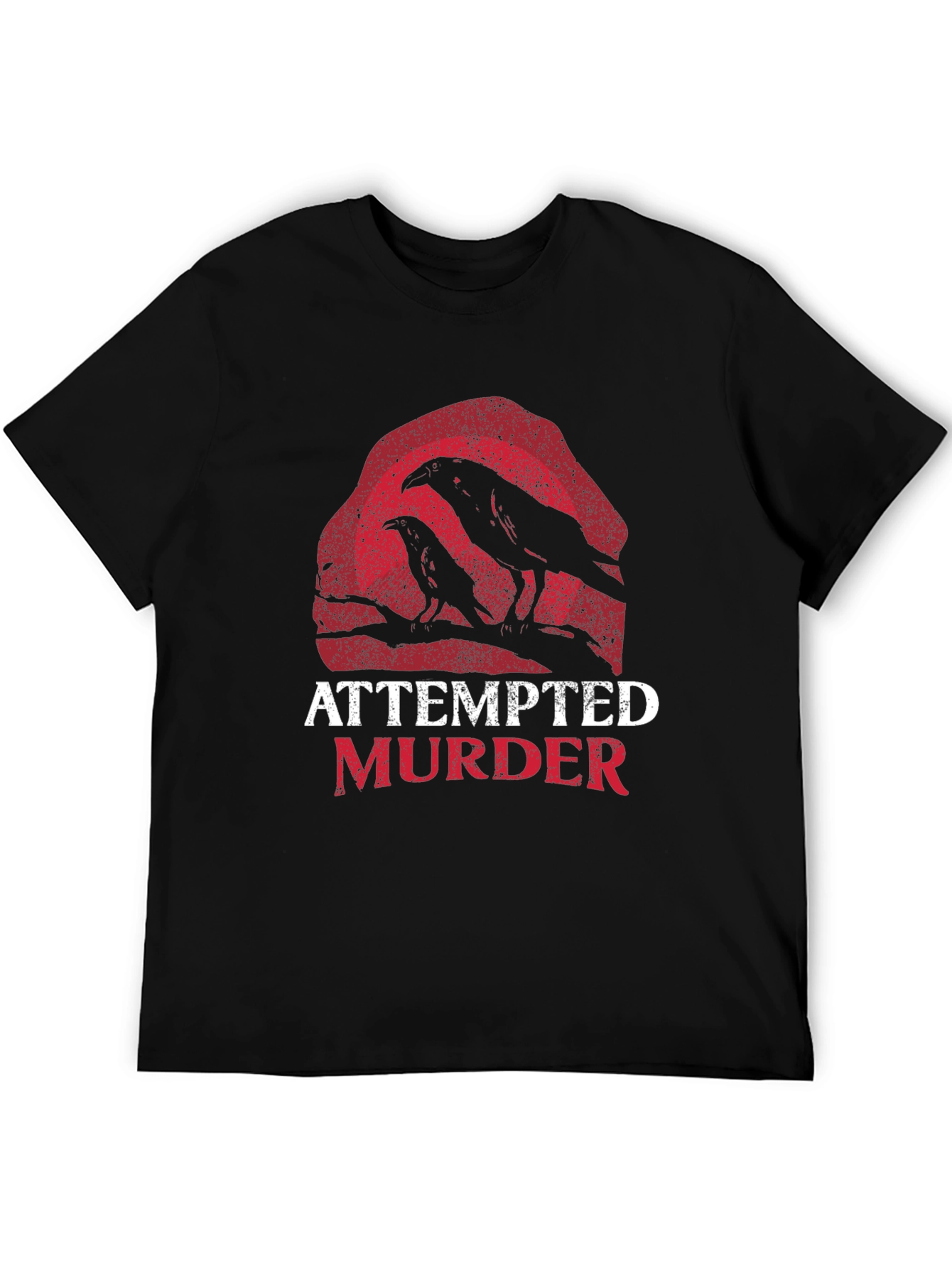 Attempted Murder Raven Graphic Tee - Black
