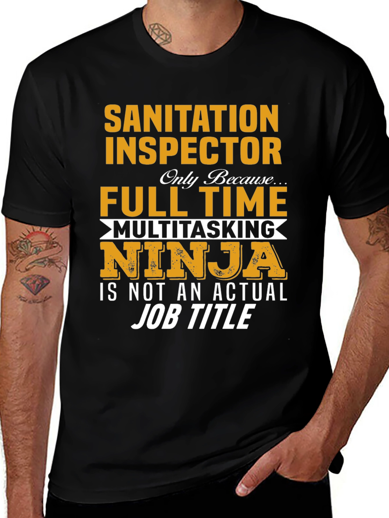 Sanitation Inspector T-Shirt Multitasking Ninja Job