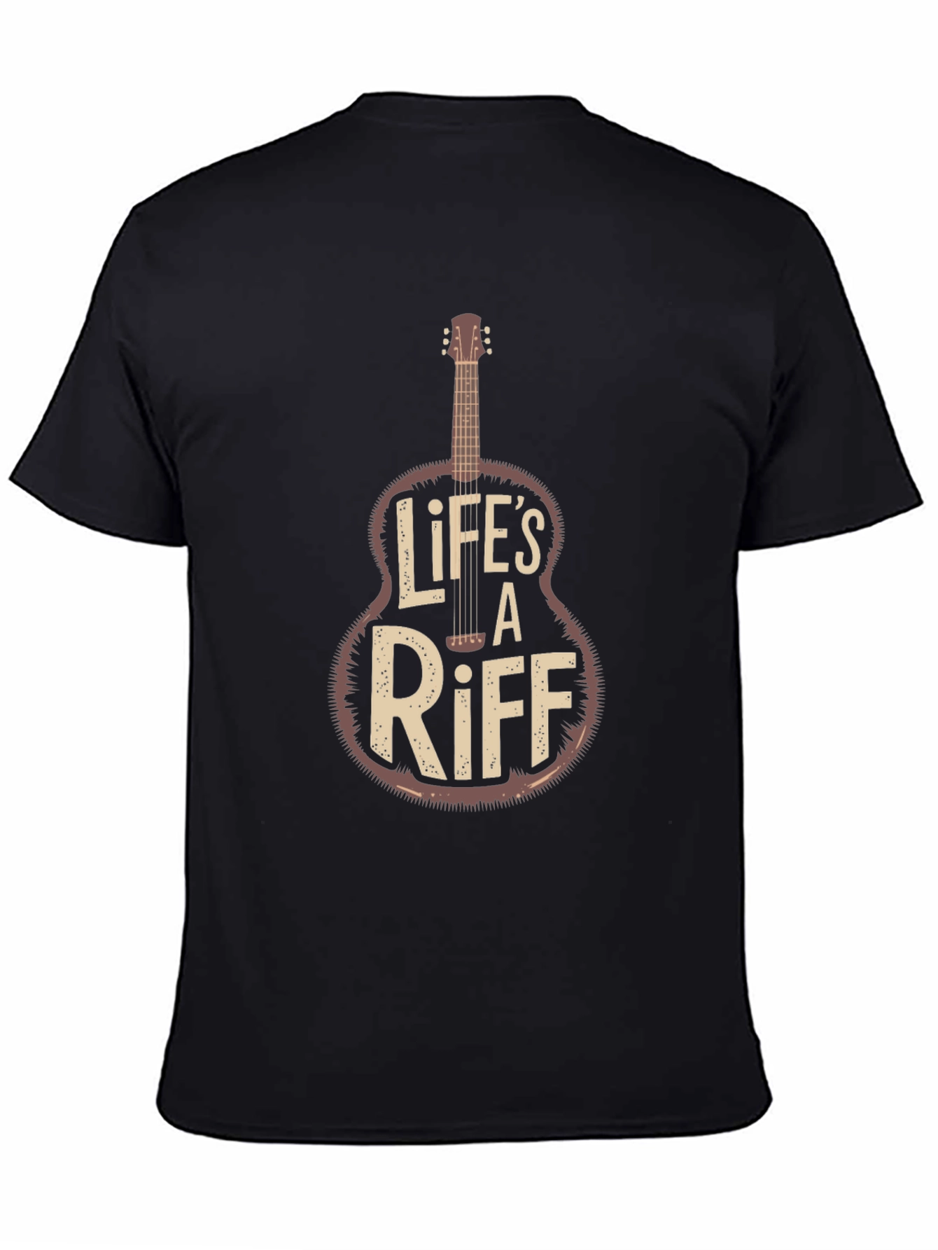 Lifes a Riff Guitar Graphic Tee - Black