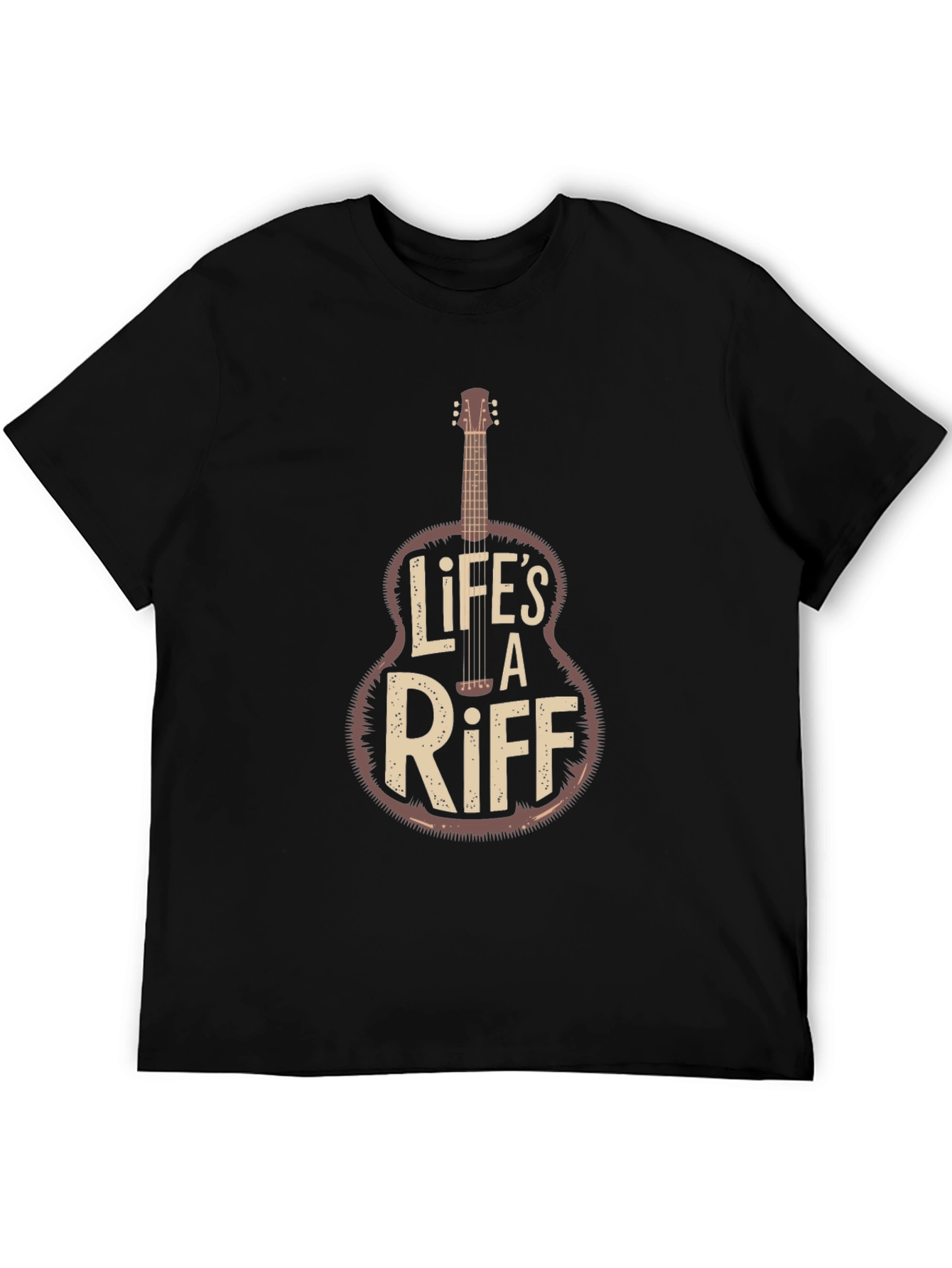 Lifes a Riff Guitar Graphic Tee - Black