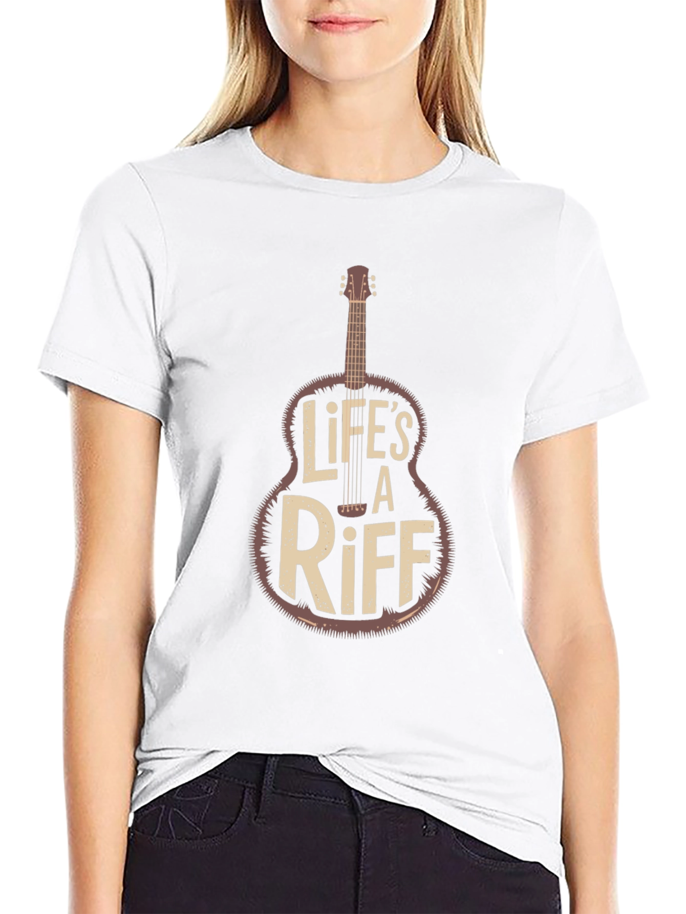 Lifes a Riff Guitar Graphic Tee - Black