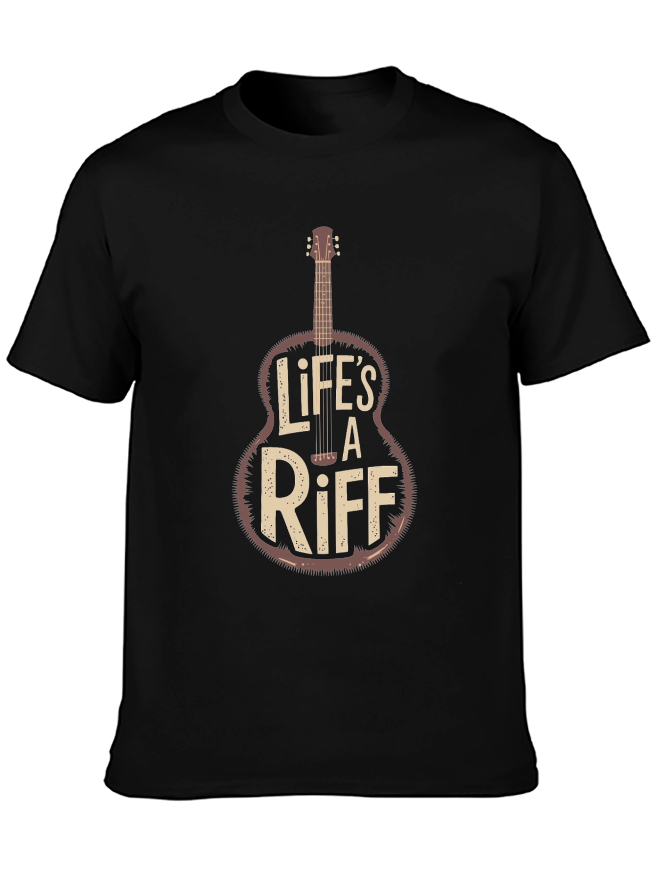 Lifes a Riff Guitar Graphic Tee - Black