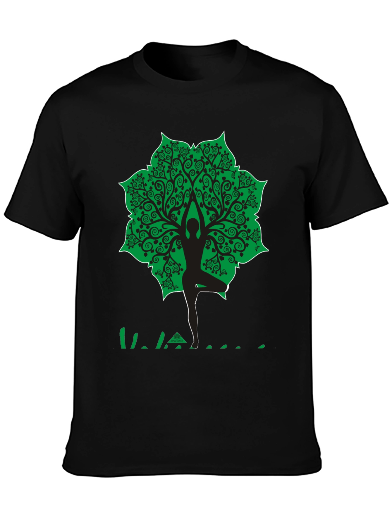 Yoga Tree Pose Graphic T-Shirt - Black