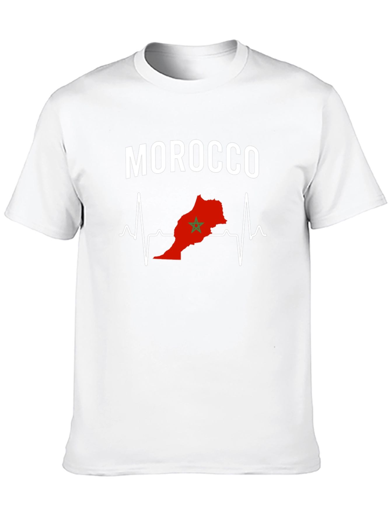 Morocco Heartbeat T-Shirt - Country Pride Graphic Tee
