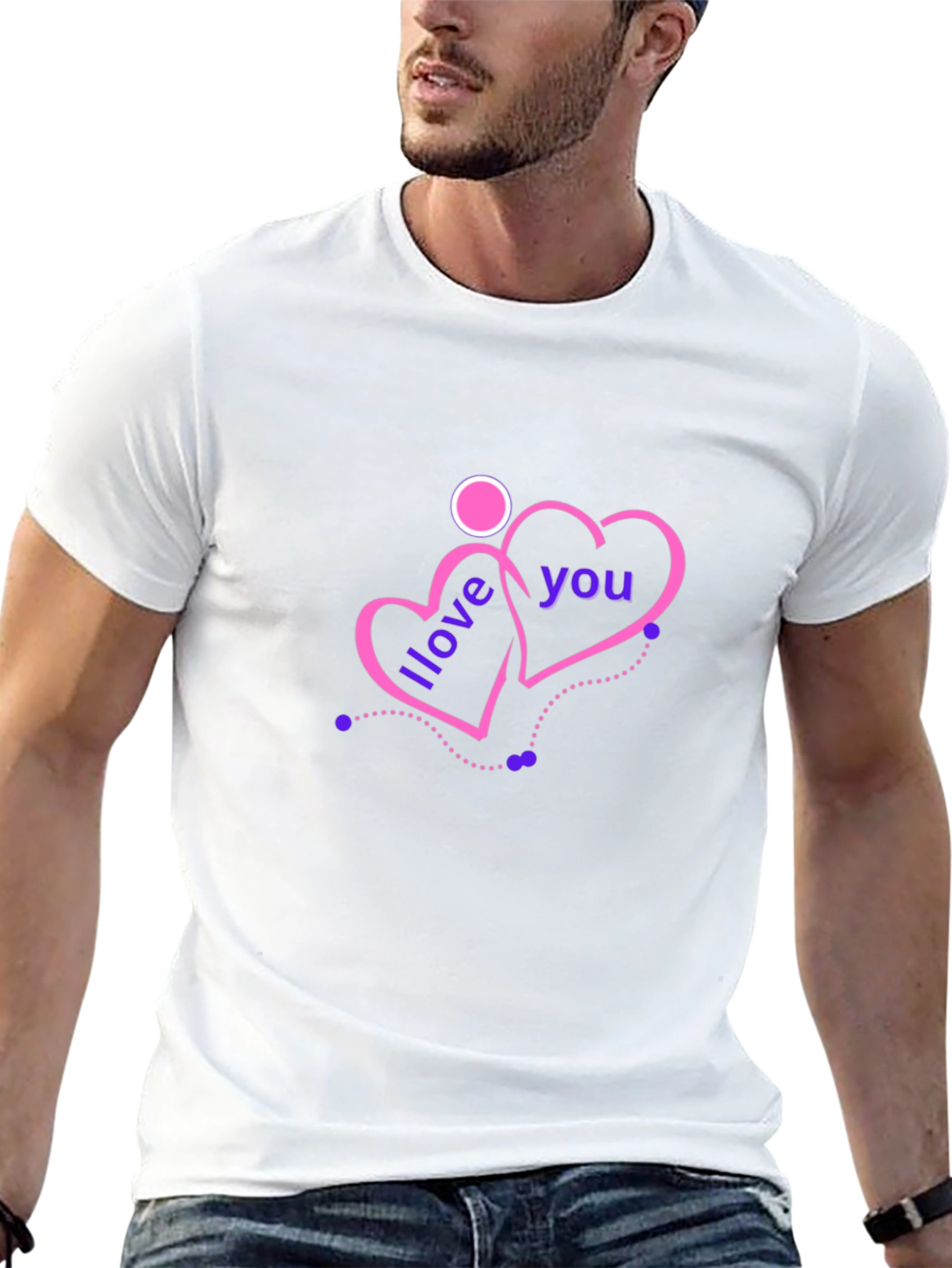 I Love You Hearts Graphic Tee