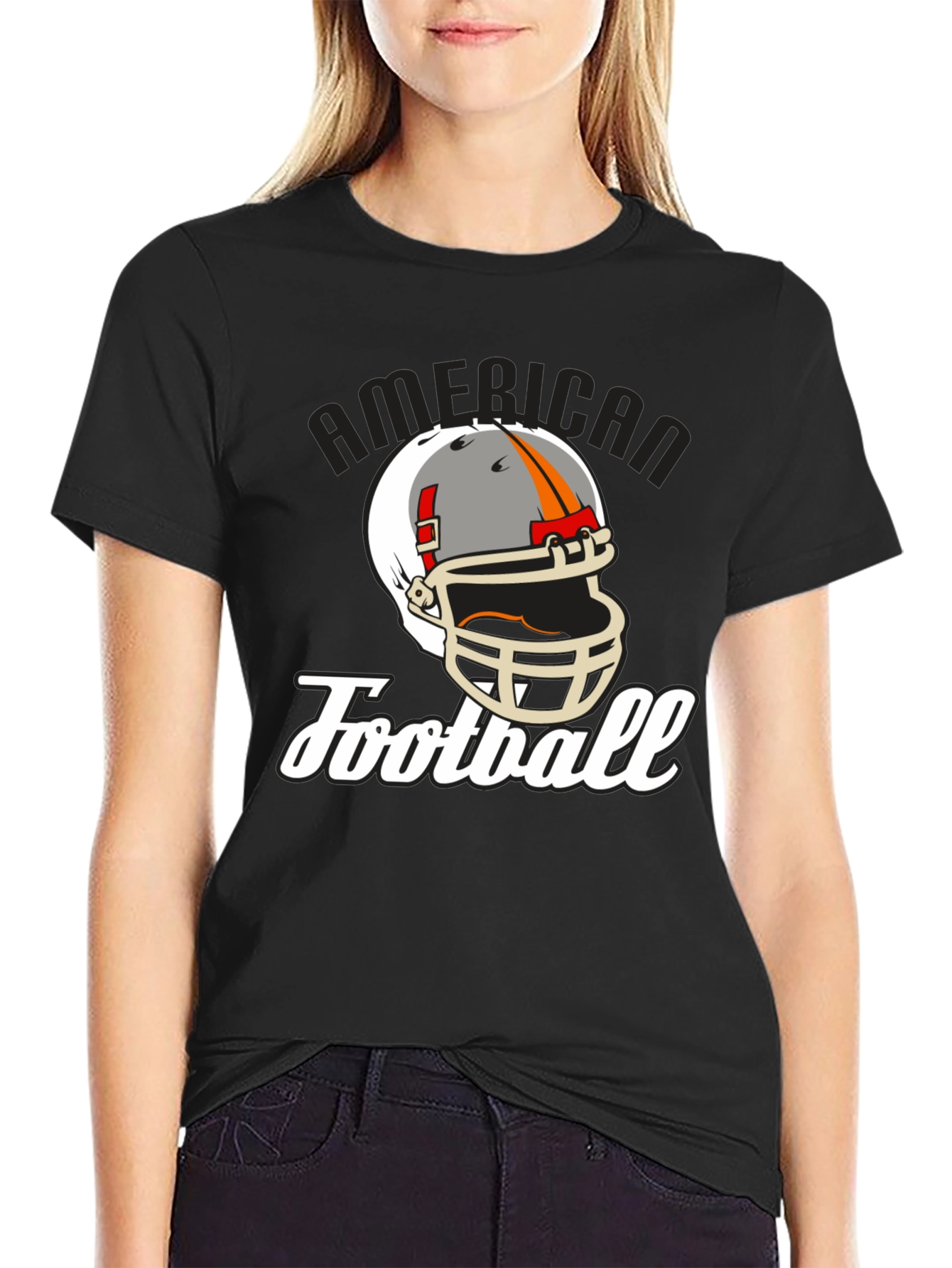 American Football Helmet Graphic T-Shirt