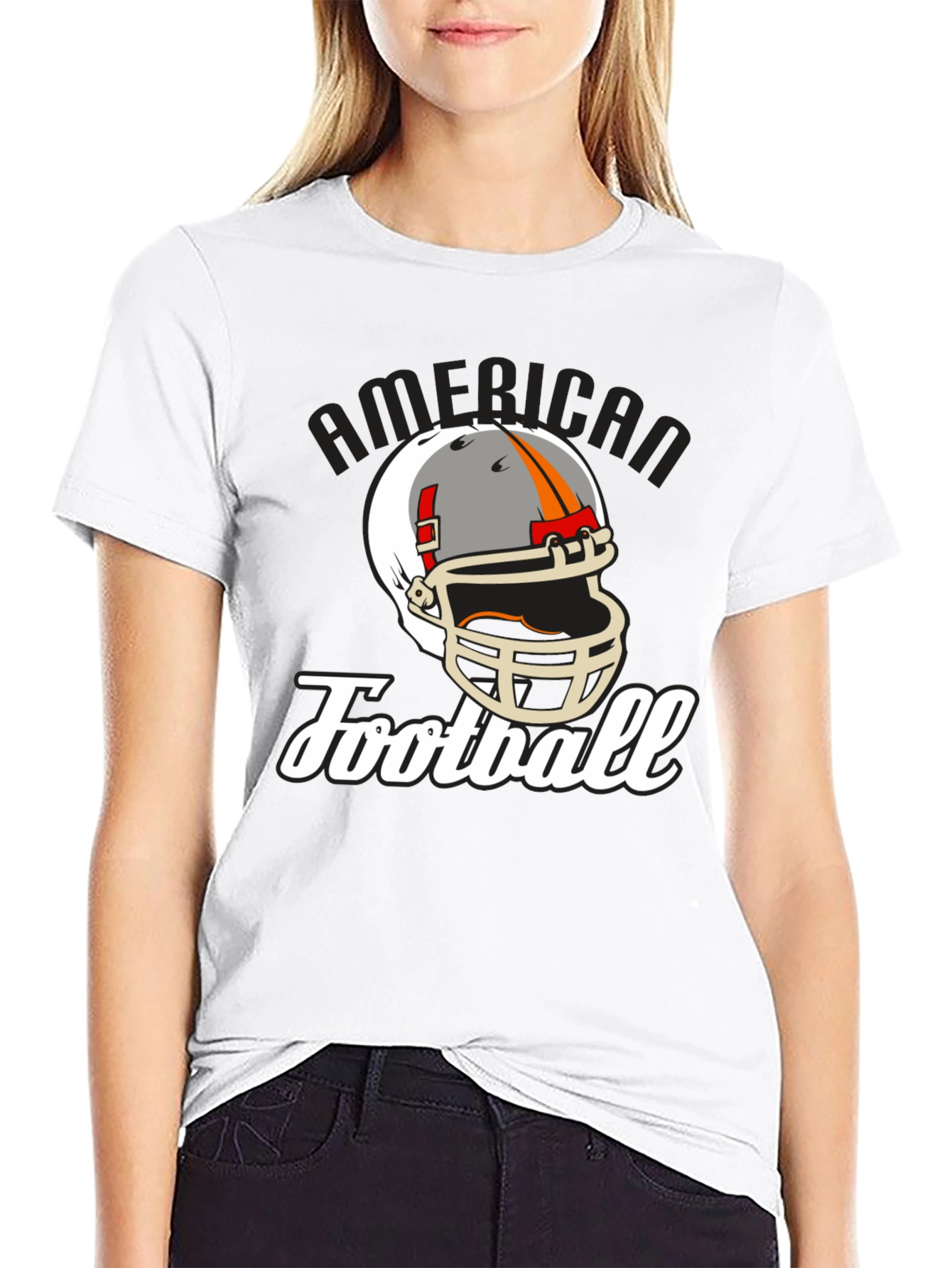 American Football Helmet Graphic T-Shirt