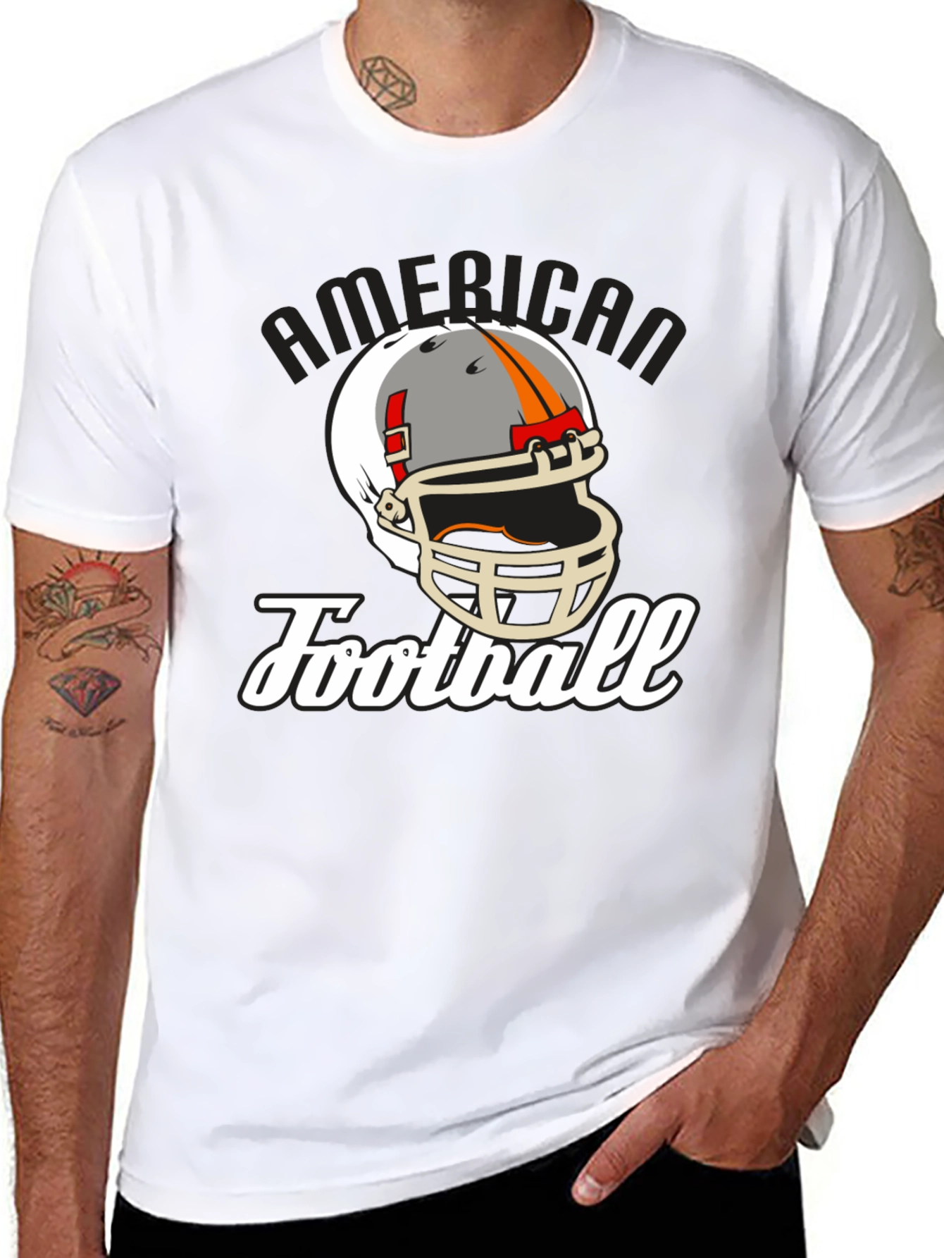 American Football Helmet Graphic T-Shirt