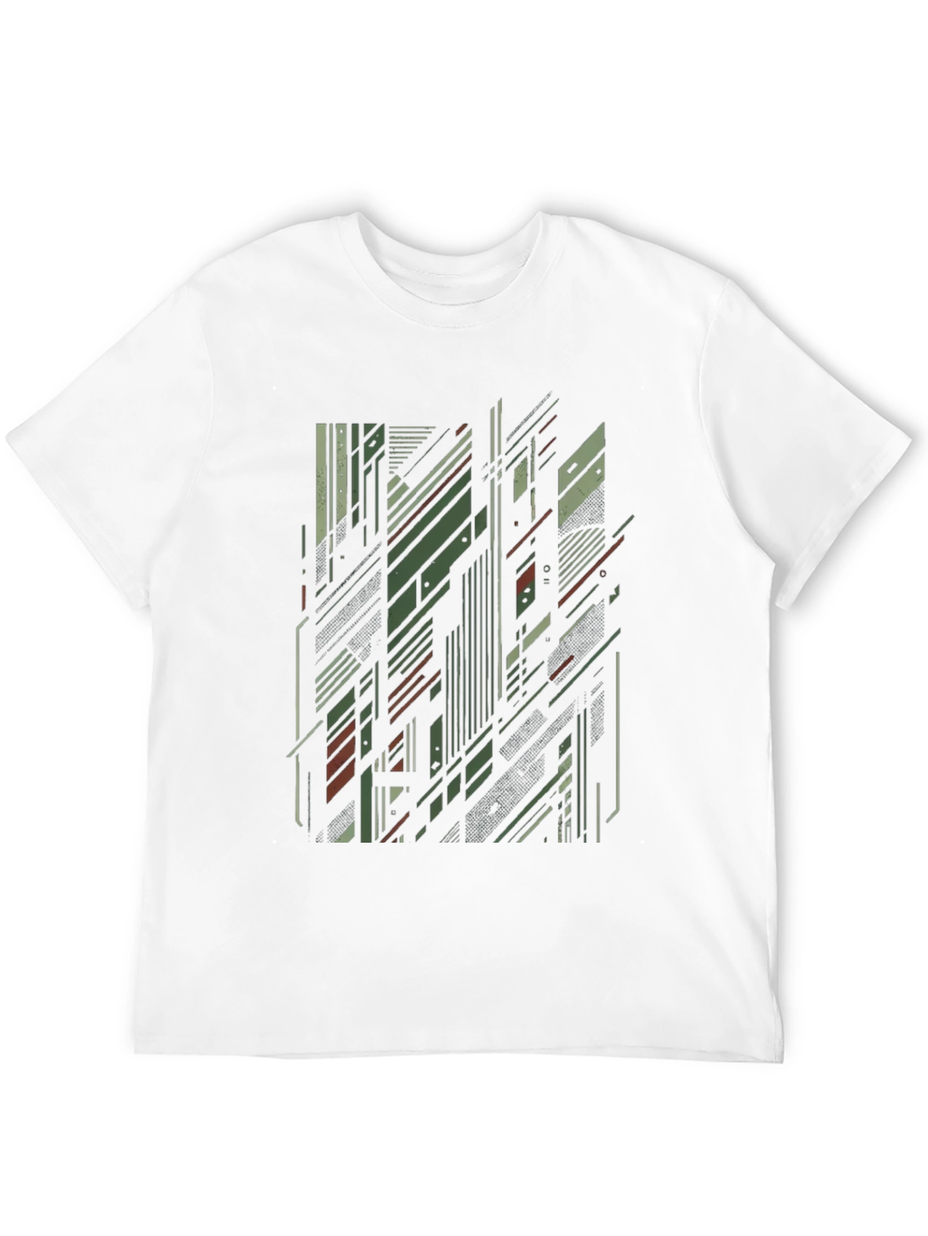 Modern Geometric Print Black T-Shirt