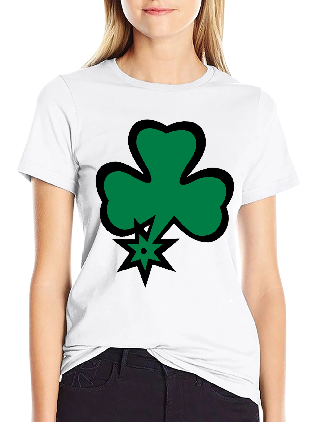 Shamrock Luck Black T-Shirt