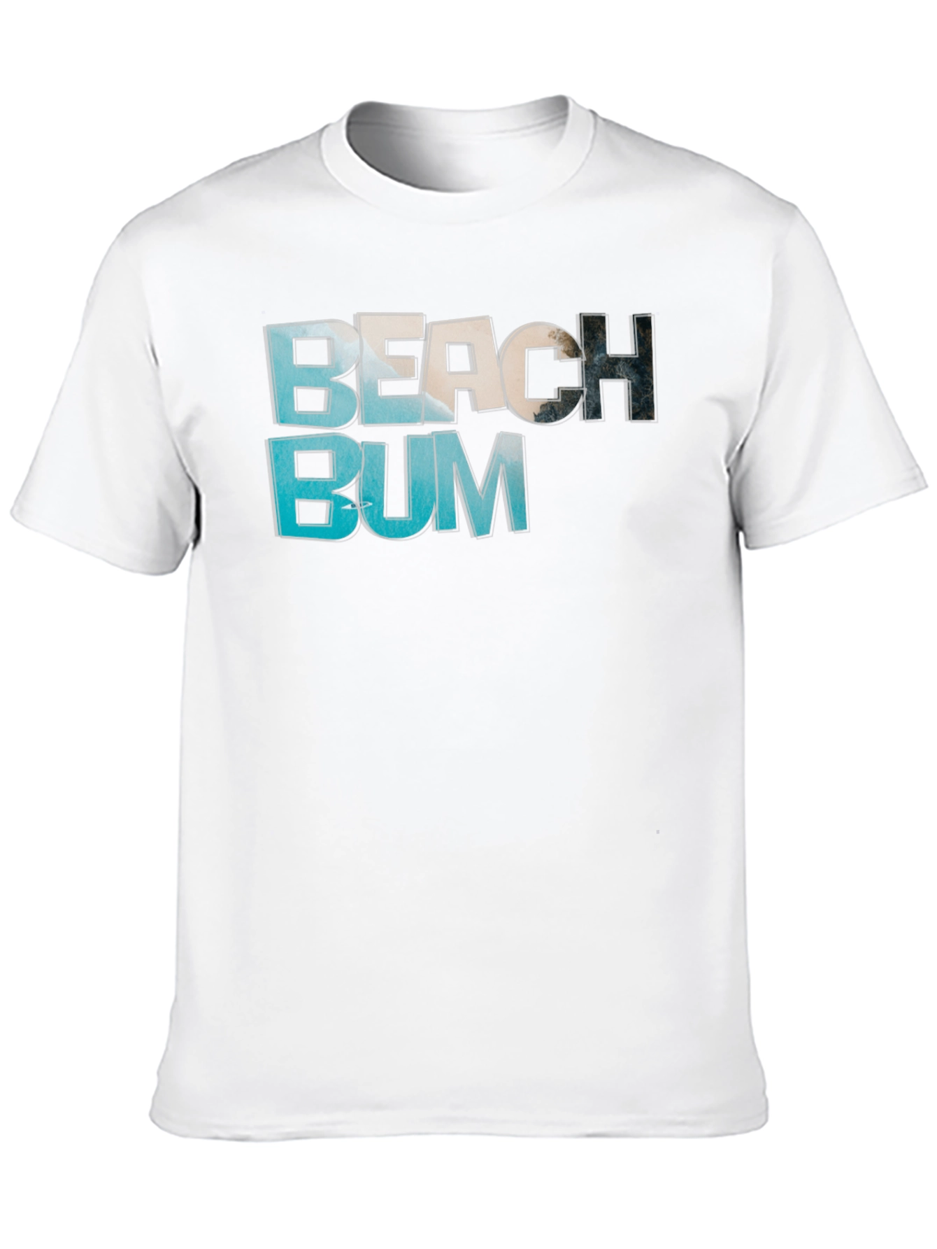 Beach Bum Graphic Tee - Casual Black T-Shirt