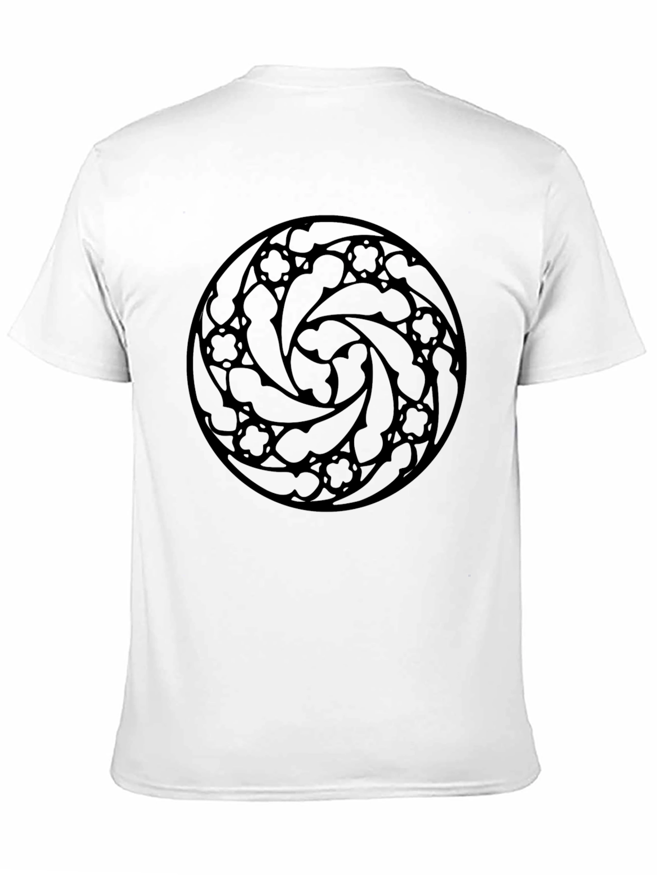 Gothic Rose Window Graphic Tee - Black