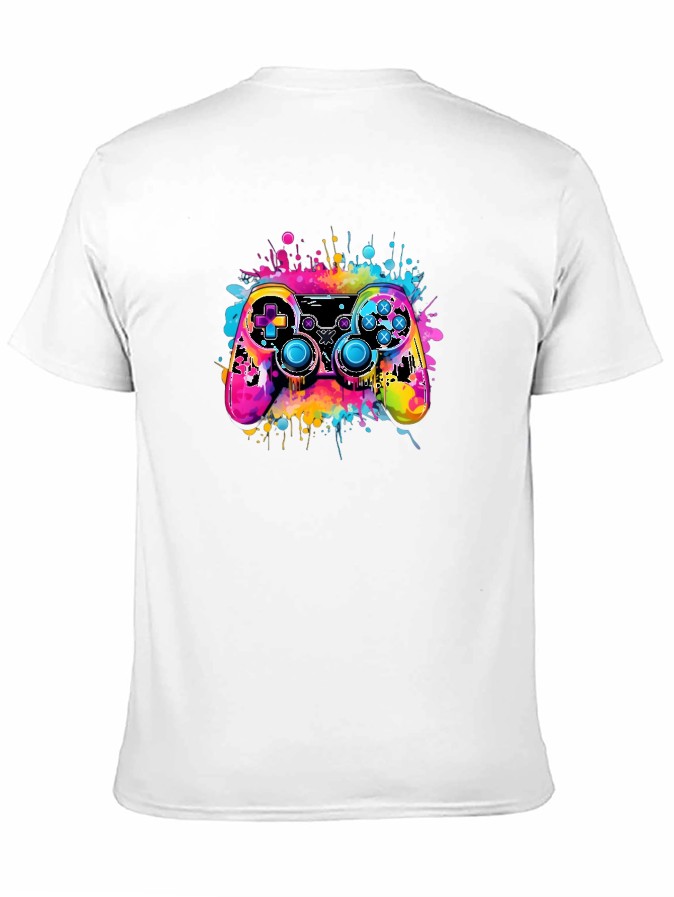 Vibrant Gaming Controller Graphic T-Shirt
