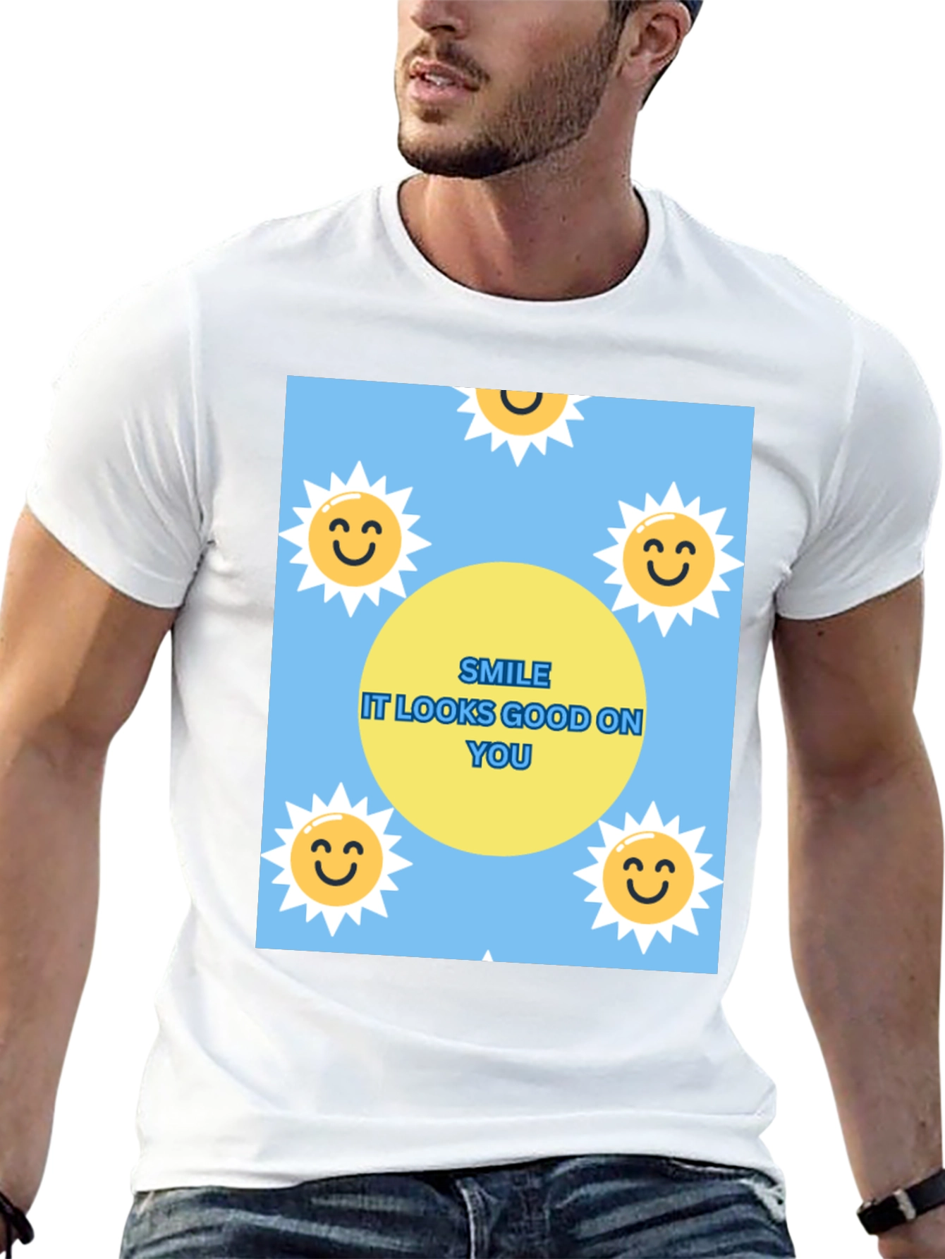 Smile Graphic T-Shirt: Looks Good On You