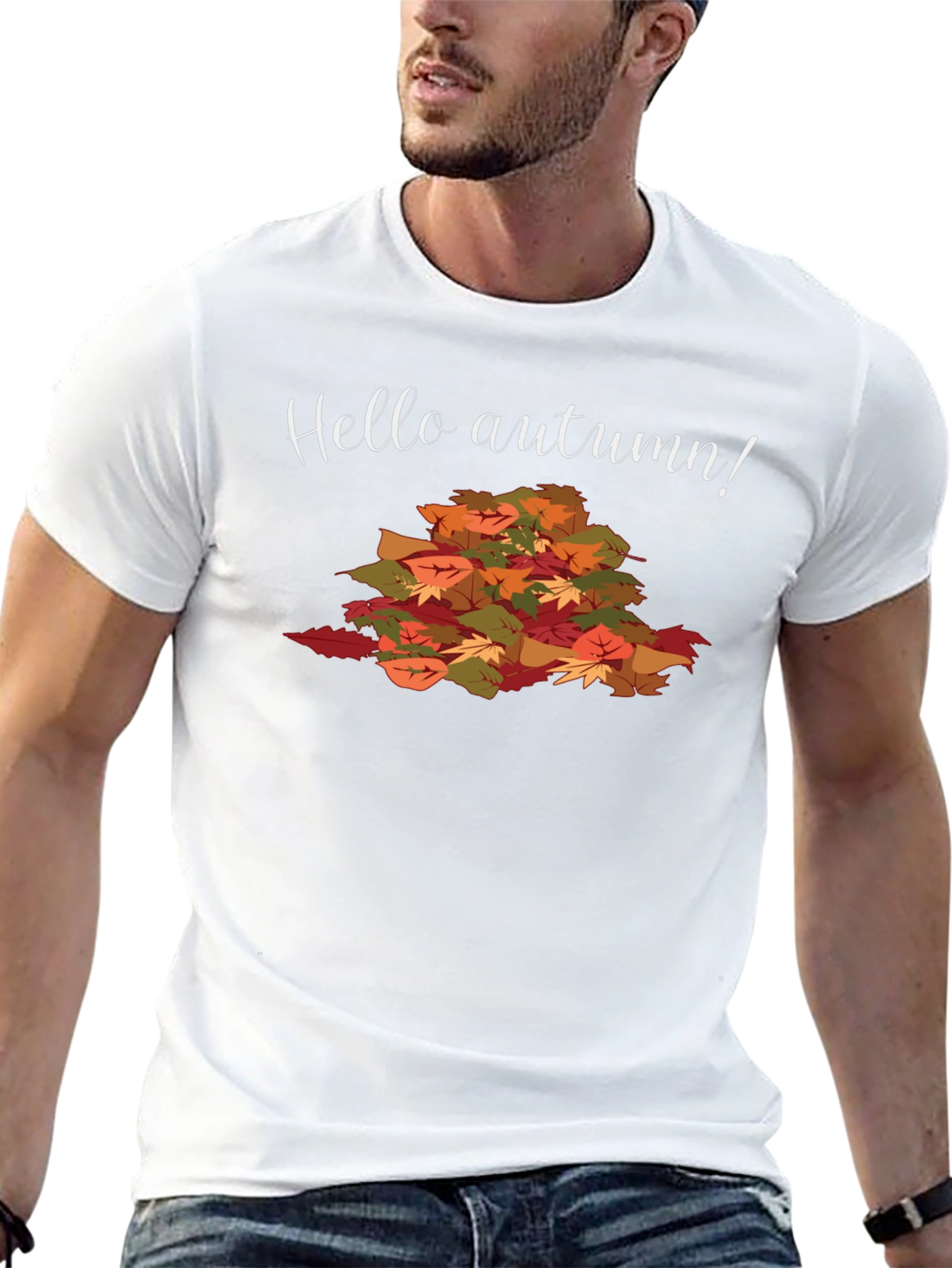 Hello Autumn Graphic Tee - Fall Season Shirt