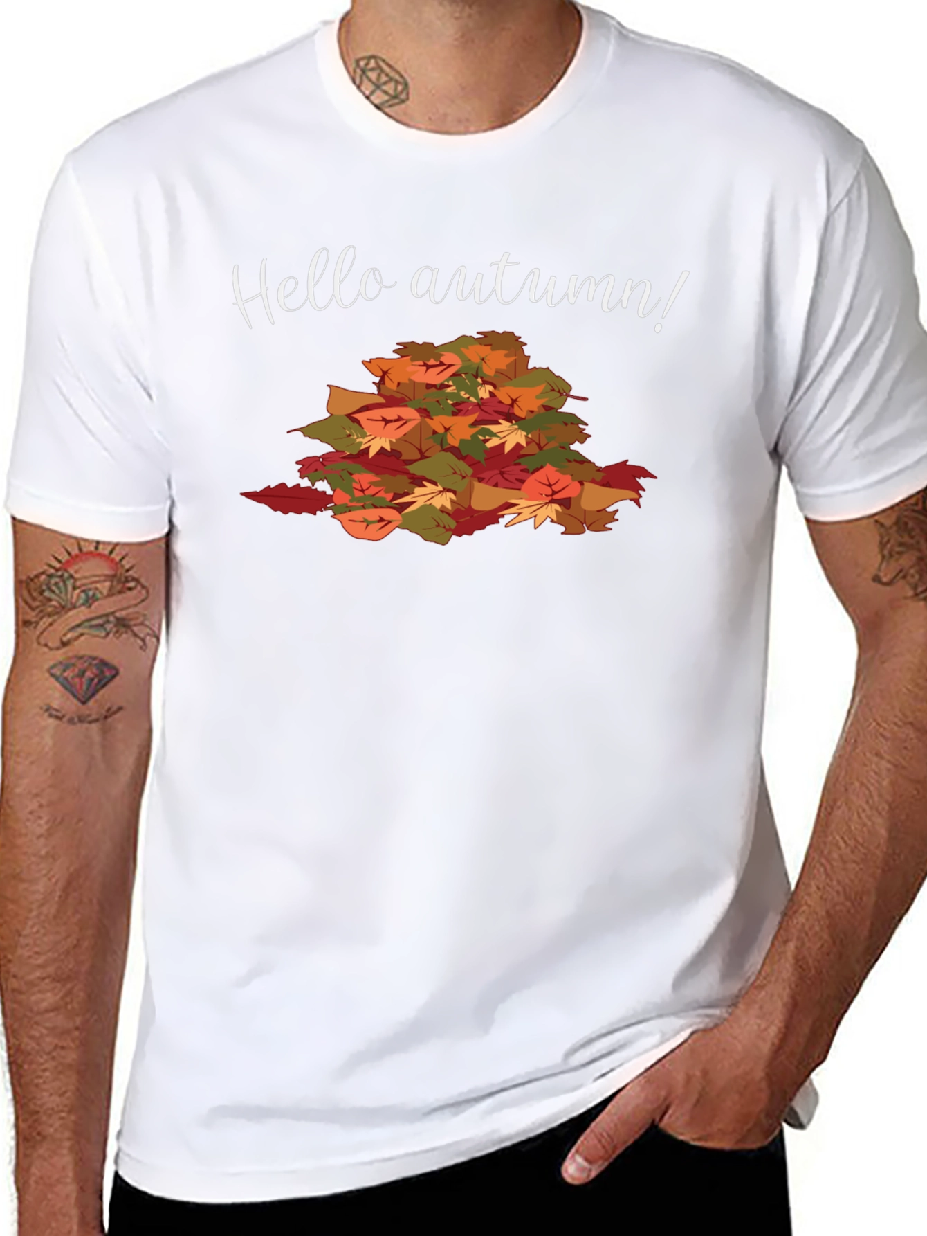 Hello Autumn Graphic Tee - Fall Season Shirt