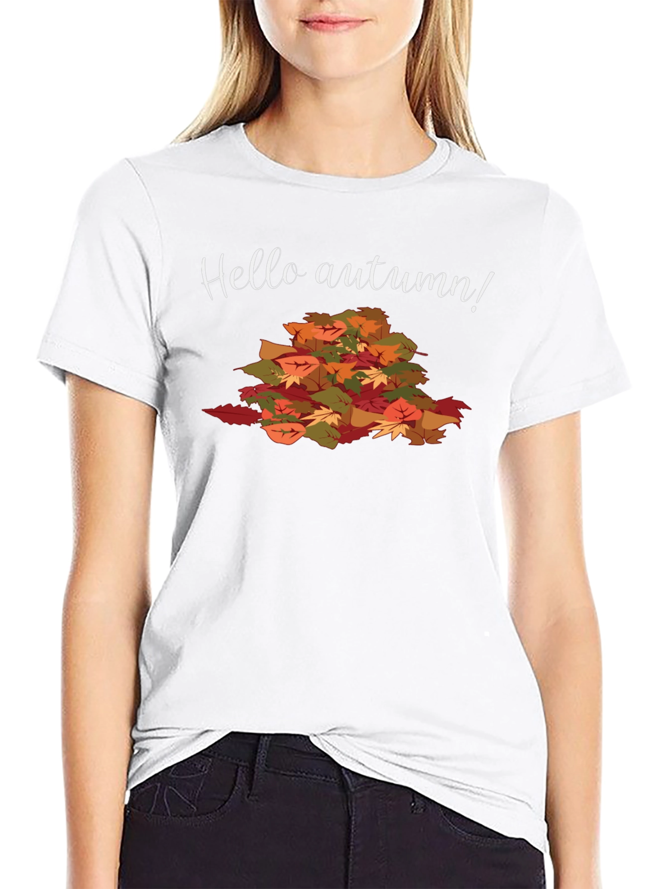 Hello Autumn Graphic Tee - Fall Season Shirt