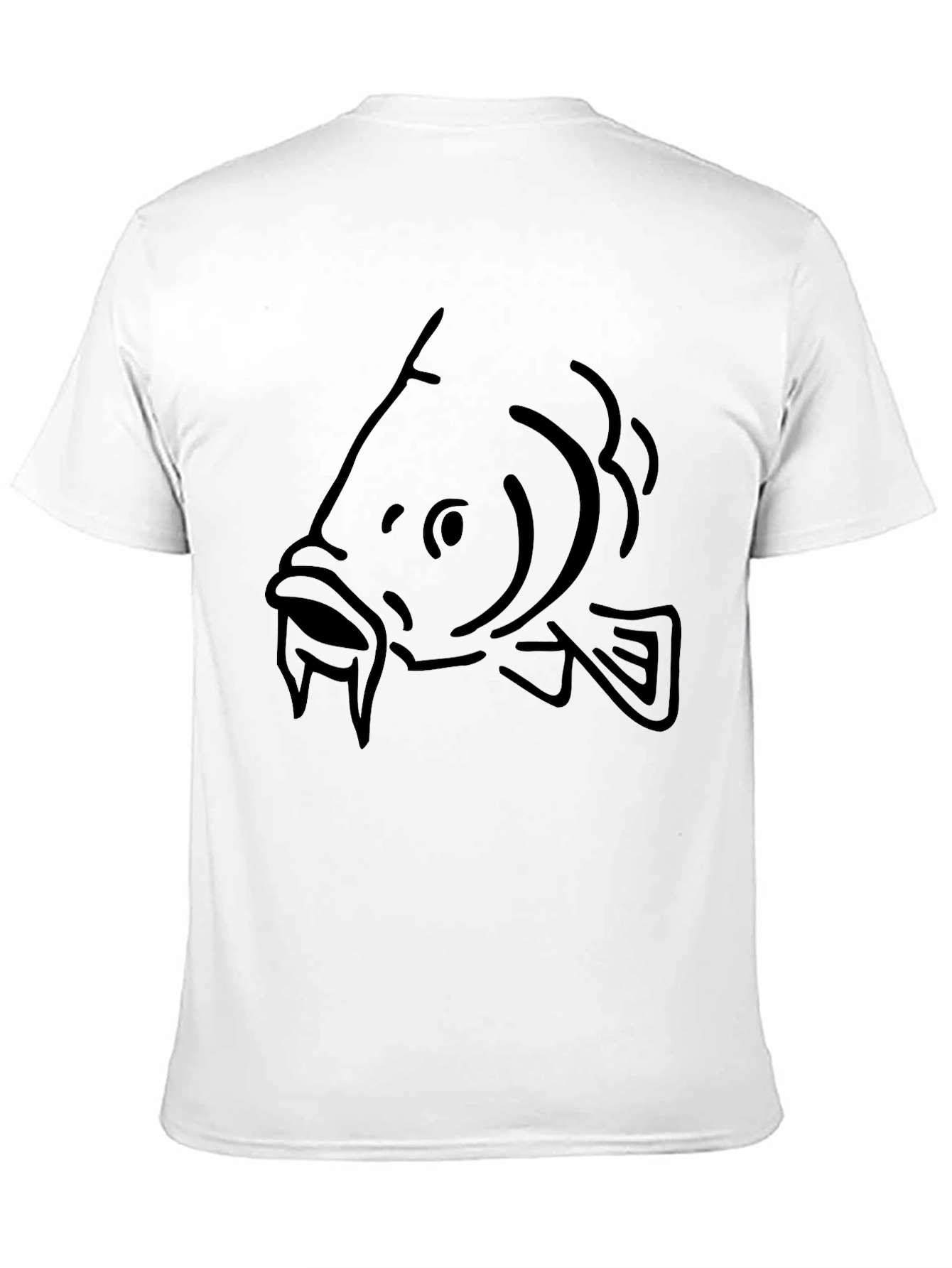 Carp Outline Black T-Shirt