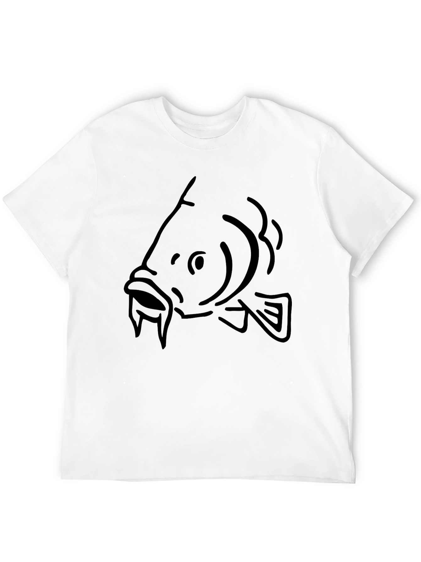 Carp Outline Black T-Shirt