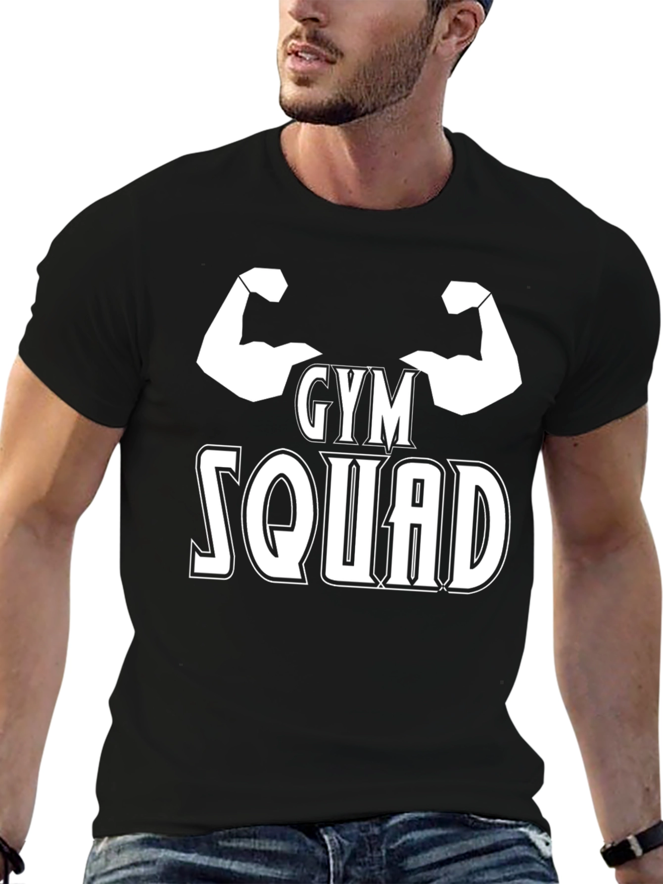 Gym Squad Graphic T-Shirt - Black