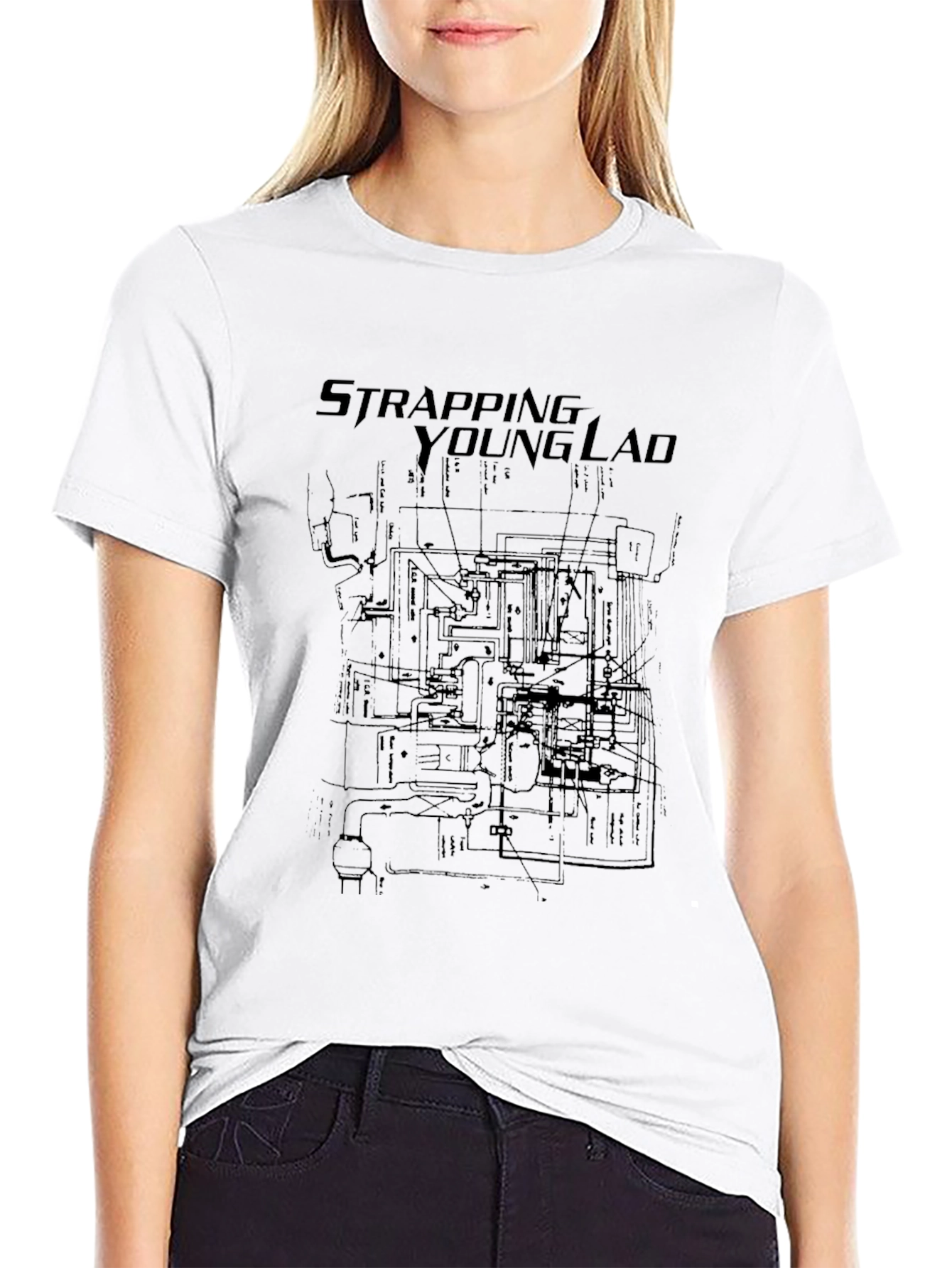 Strapping Young Lad Black Graphic Tee