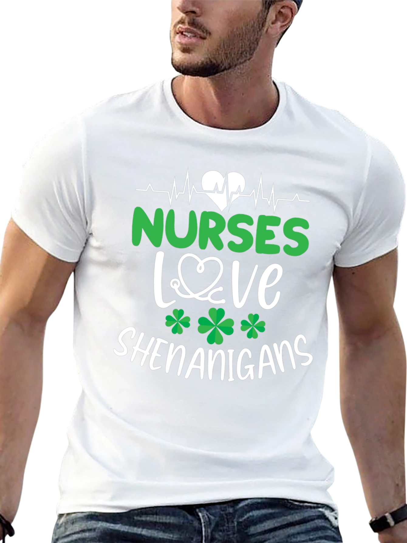 Nurses Love Shenanigans St. Patricks Day Graphic Tee