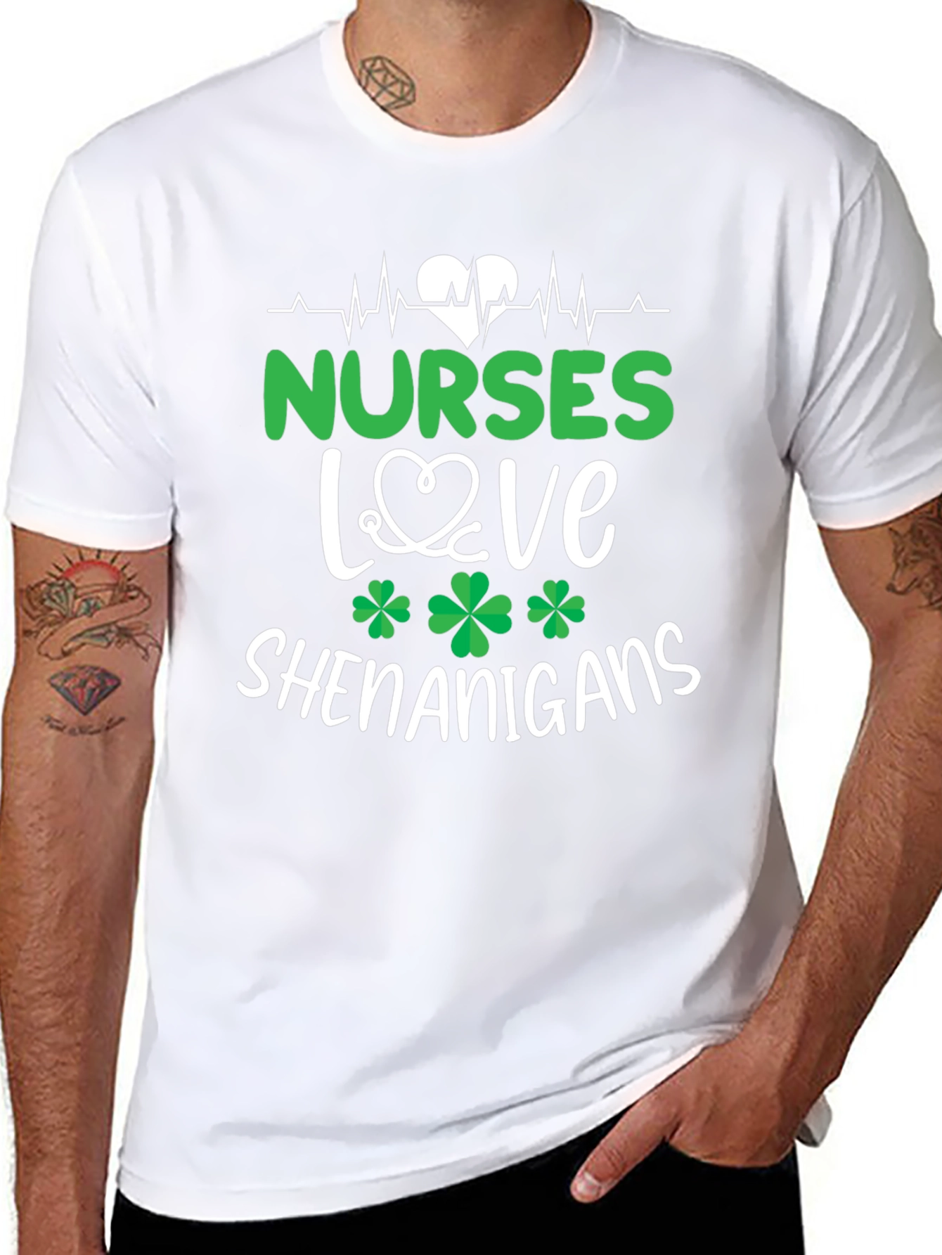 Nurses Love Shenanigans St. Patricks Day Graphic Tee