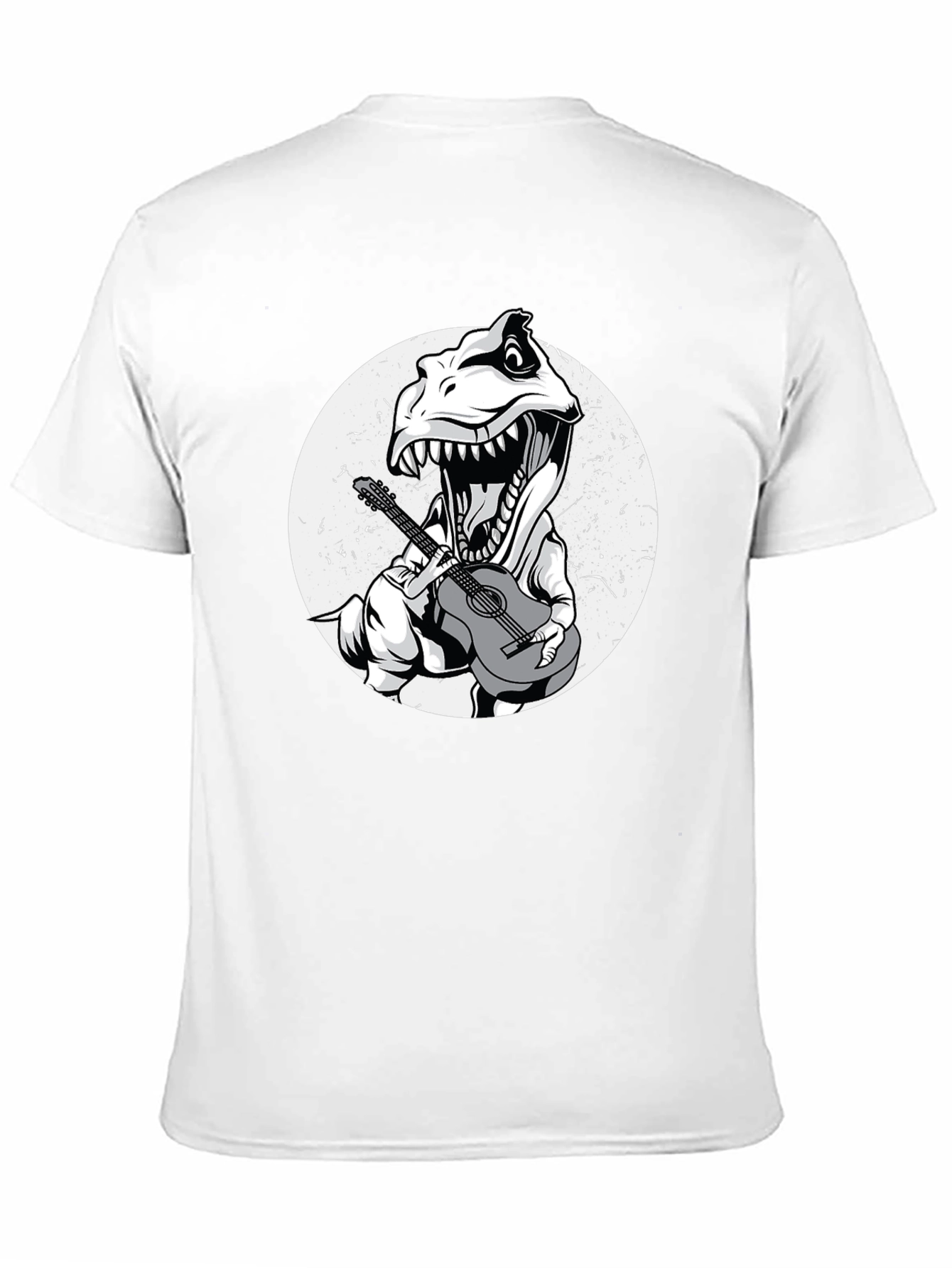 Dino Guitarist Graphic Tee - Black T-Shirt