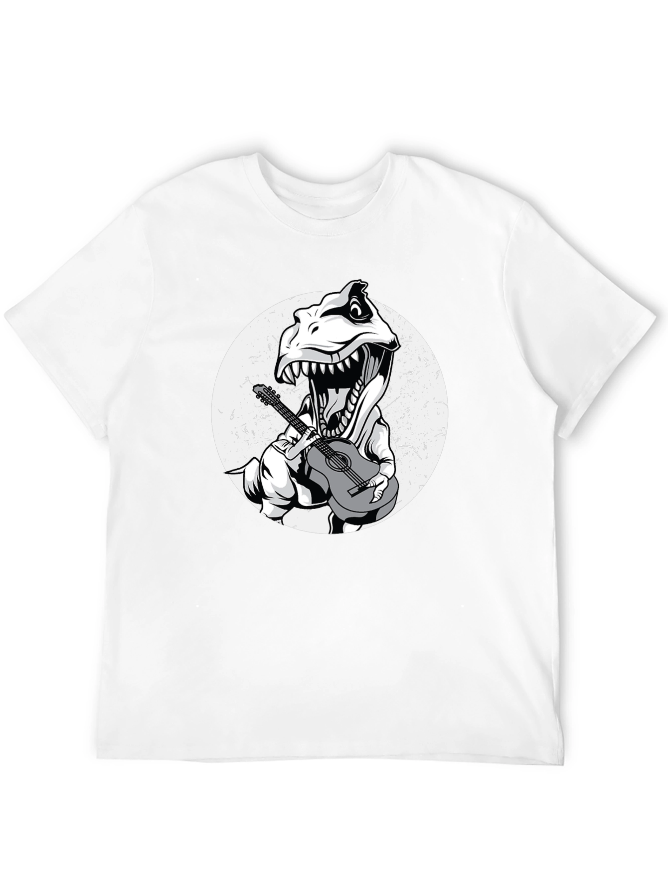 Dino Guitarist Graphic Tee - Black T-Shirt