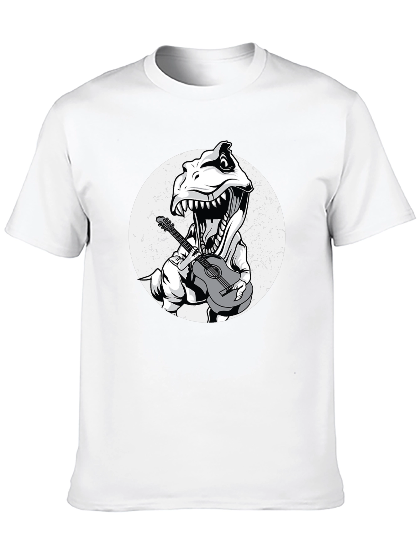 Dino Guitarist Graphic Tee - Black T-Shirt