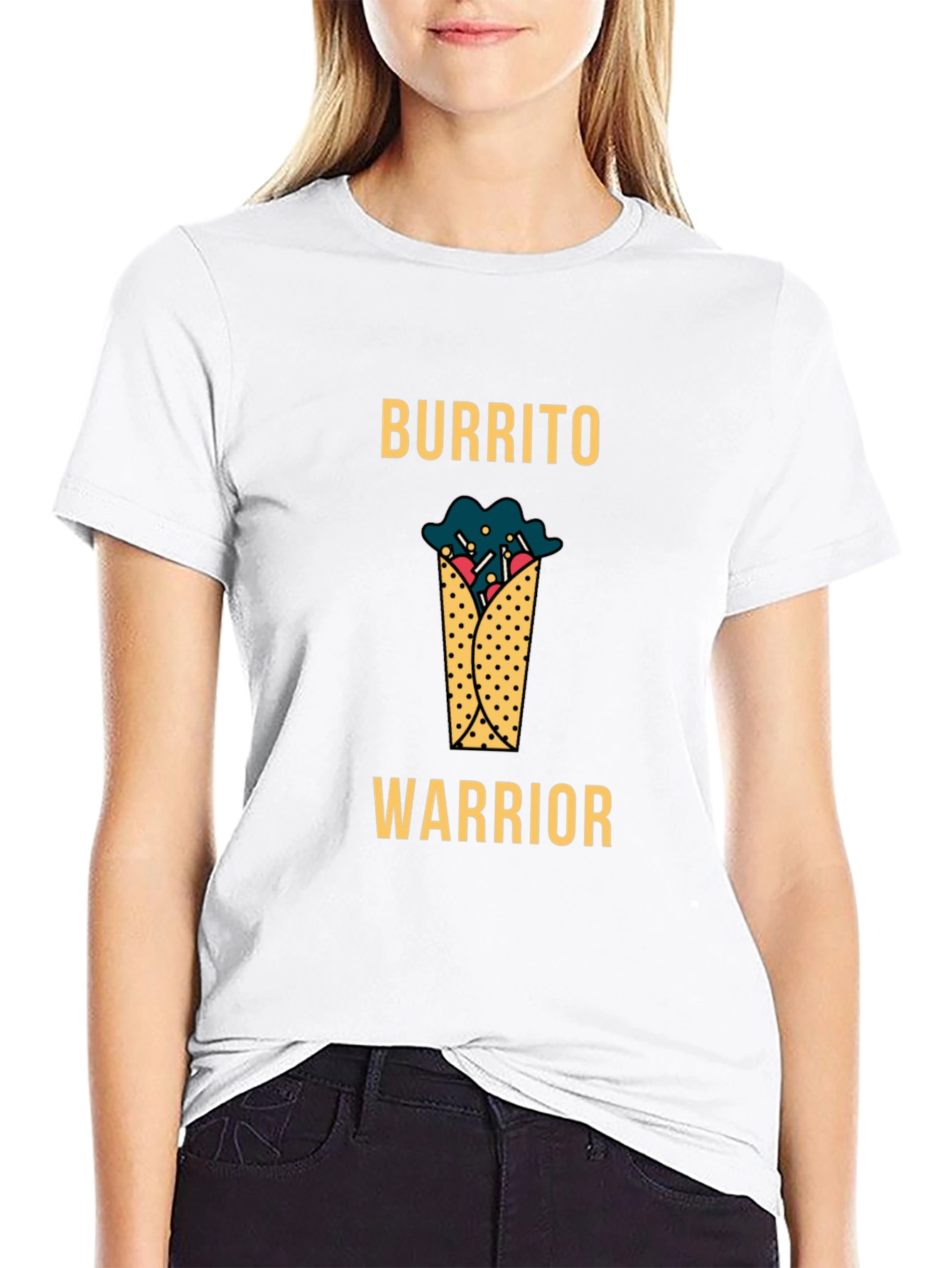 Burrito Warrior Graphic T-Shirt - Black Cotton Tee