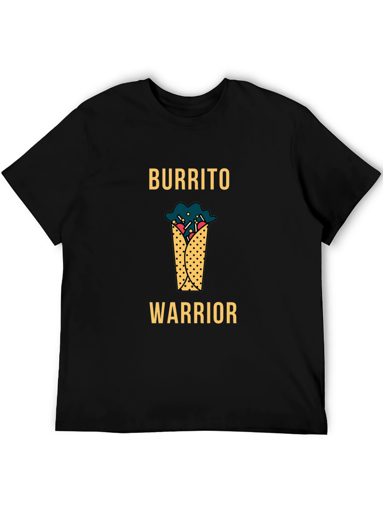 Burrito Warrior Graphic T-Shirt - Black Cotton Tee