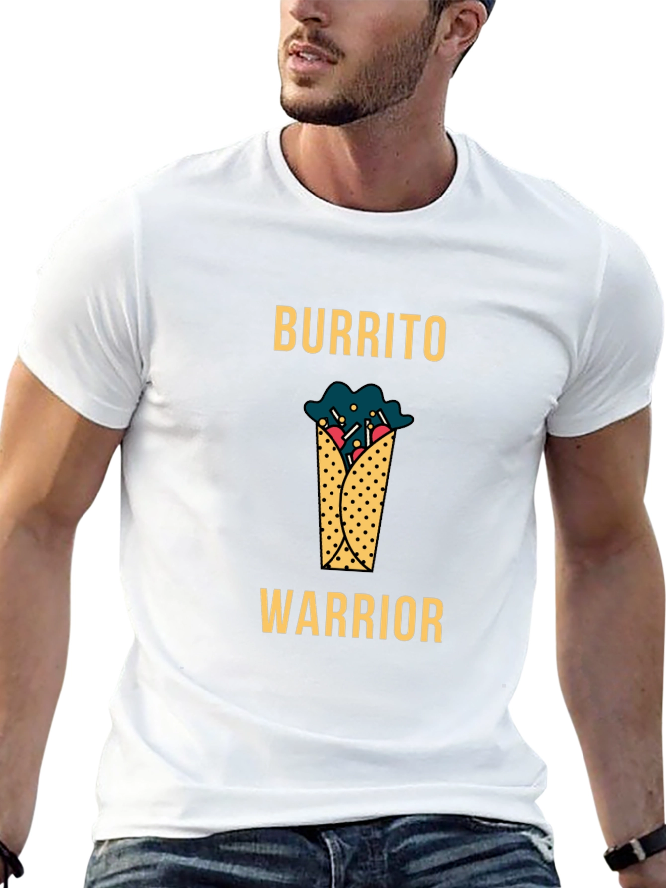 Burrito Warrior Graphic T-Shirt - Black Cotton Tee