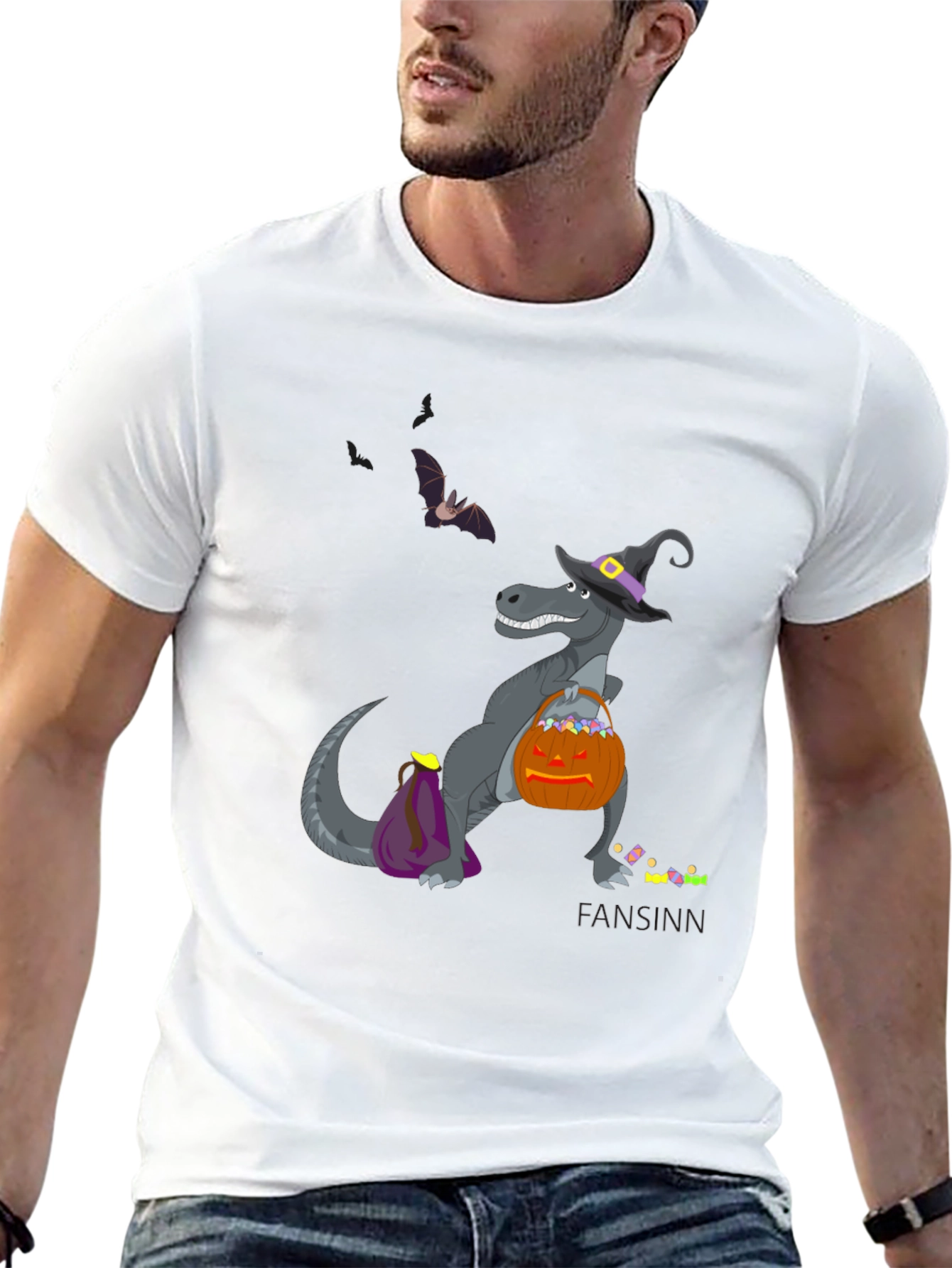 Halloween Dino T-Shirt - Trick or Treat Fun