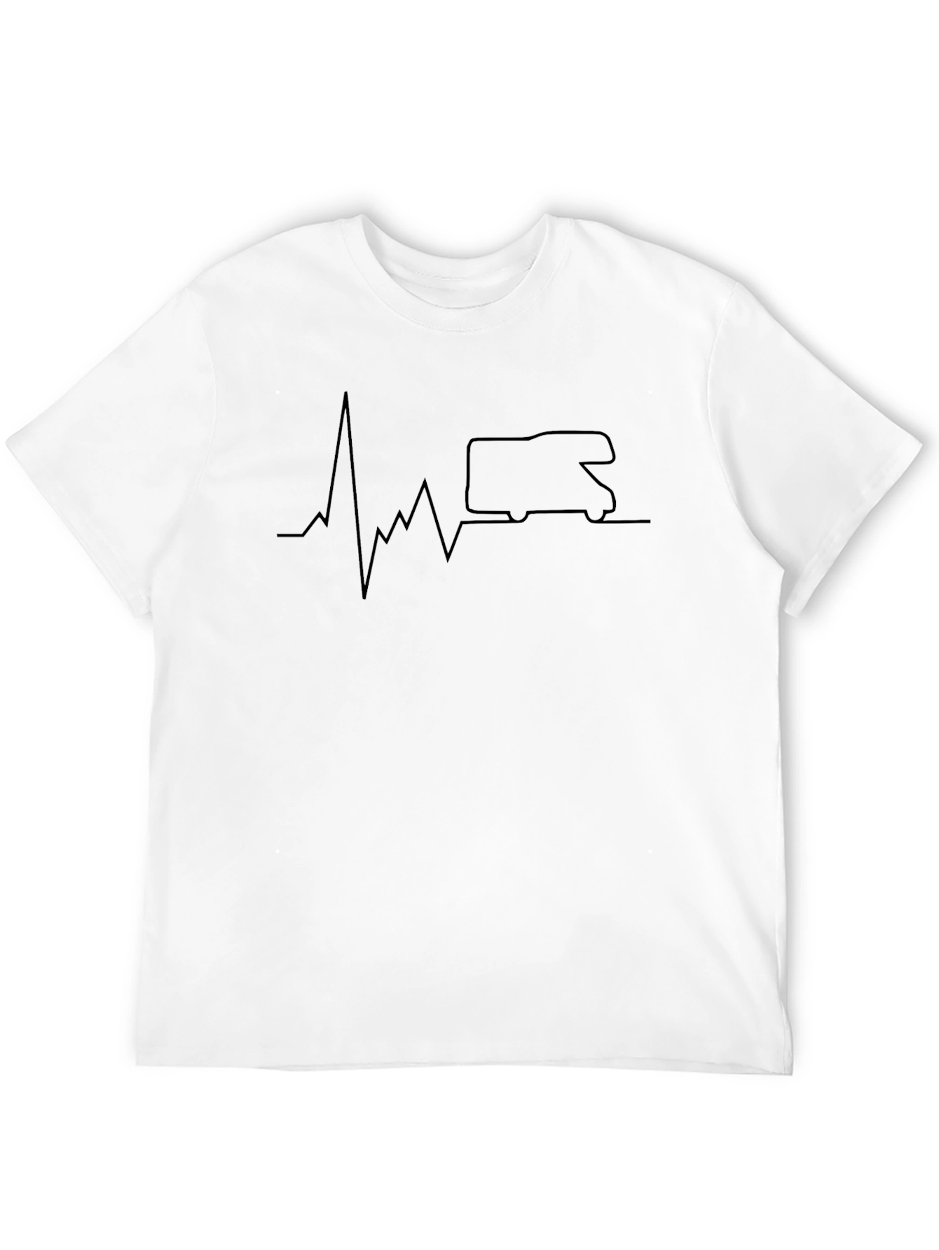RV Heartbeat T-Shirt - Black Camping Tee