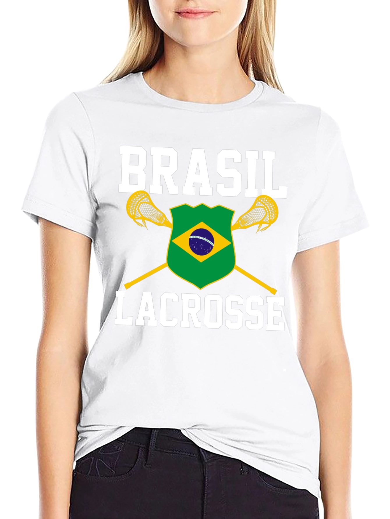 Brasil Lacrosse T-Shirt - Black Cotton Tee