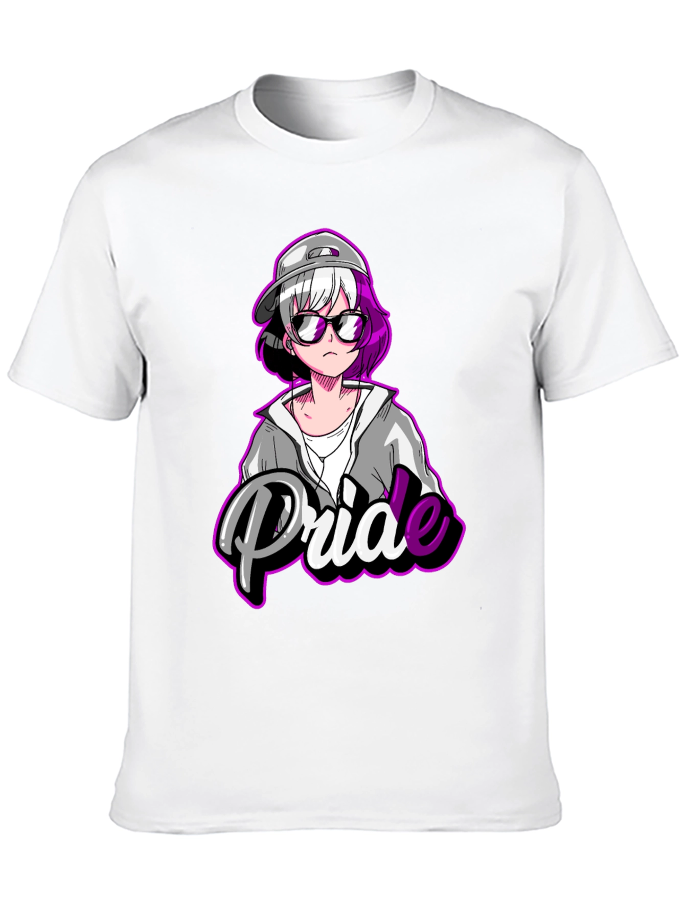 Pride Anime T-Shirt - Black Cotton Blend
