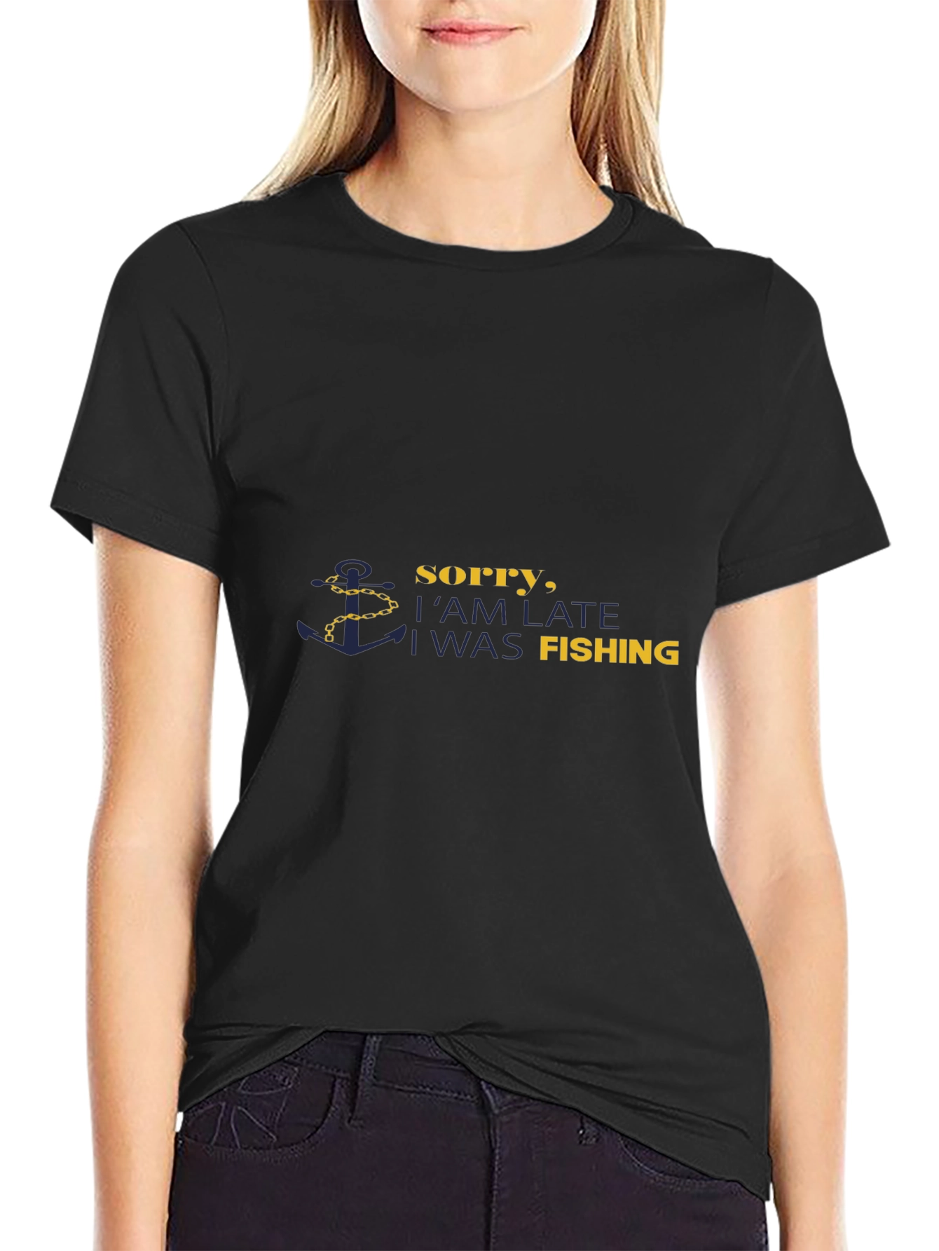 Fishing Excuse T-Shirt - Sorry Im Late Fishing